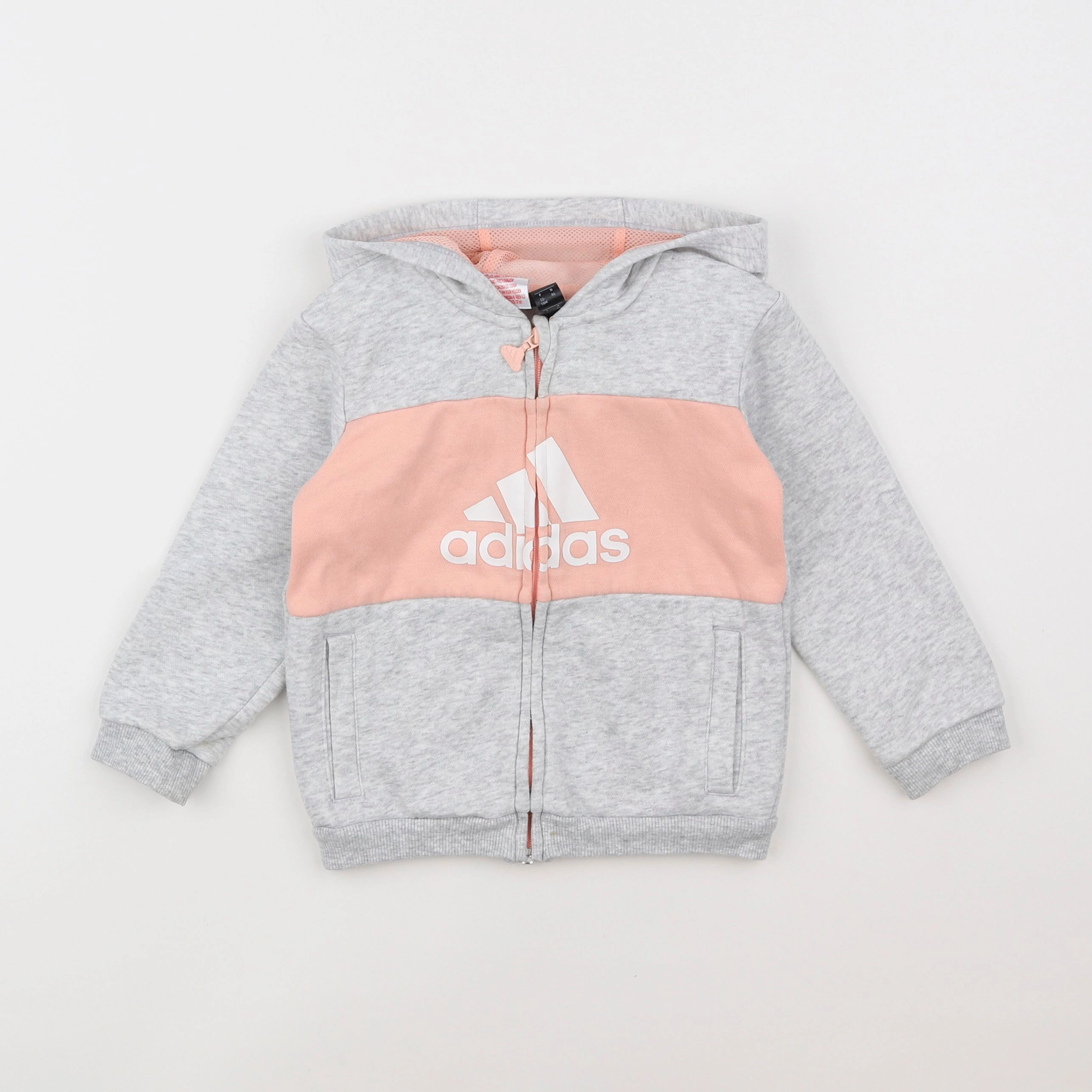 Adidas - sweat gris - 12/18 mois