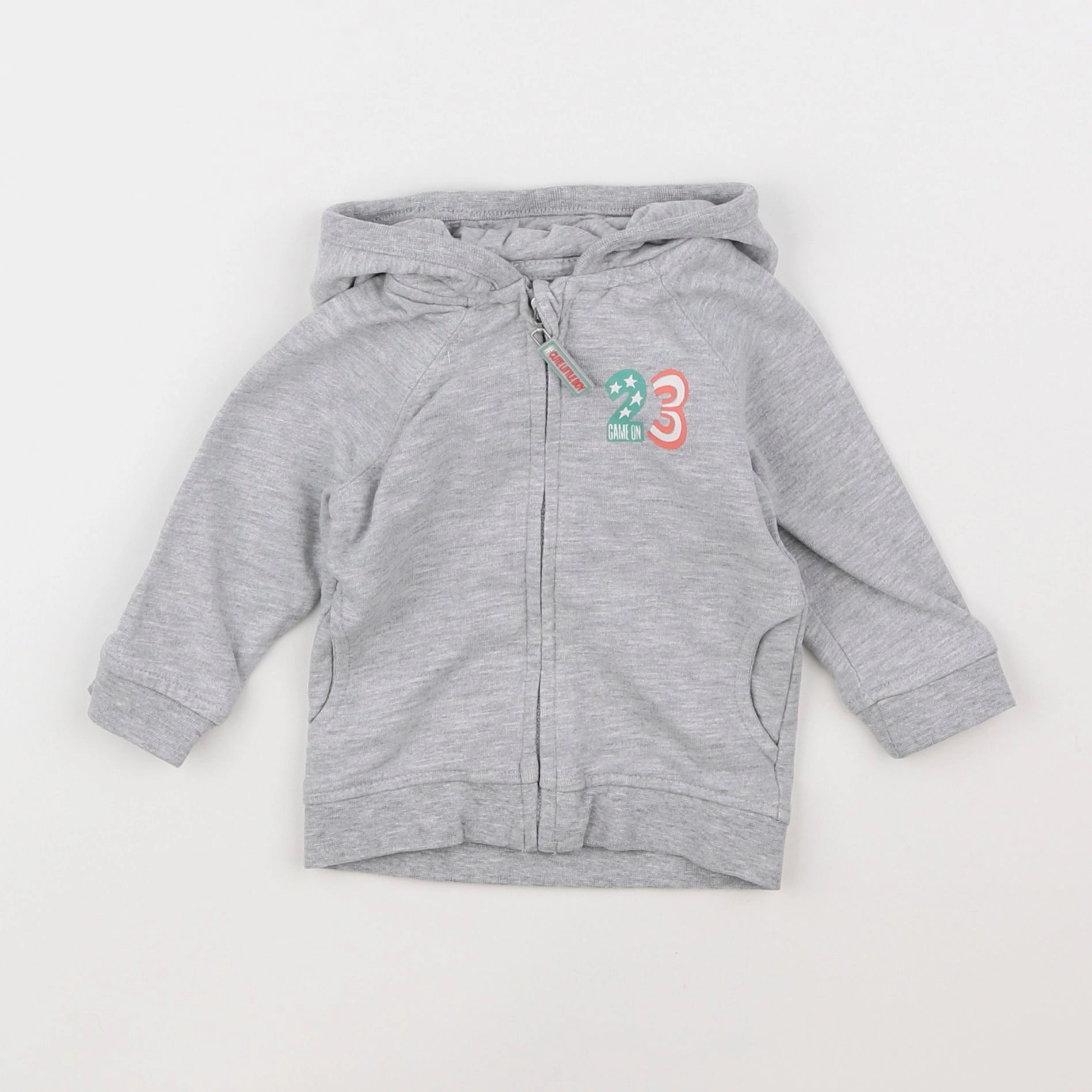 Vertbaudet - sweat gris - 6 mois