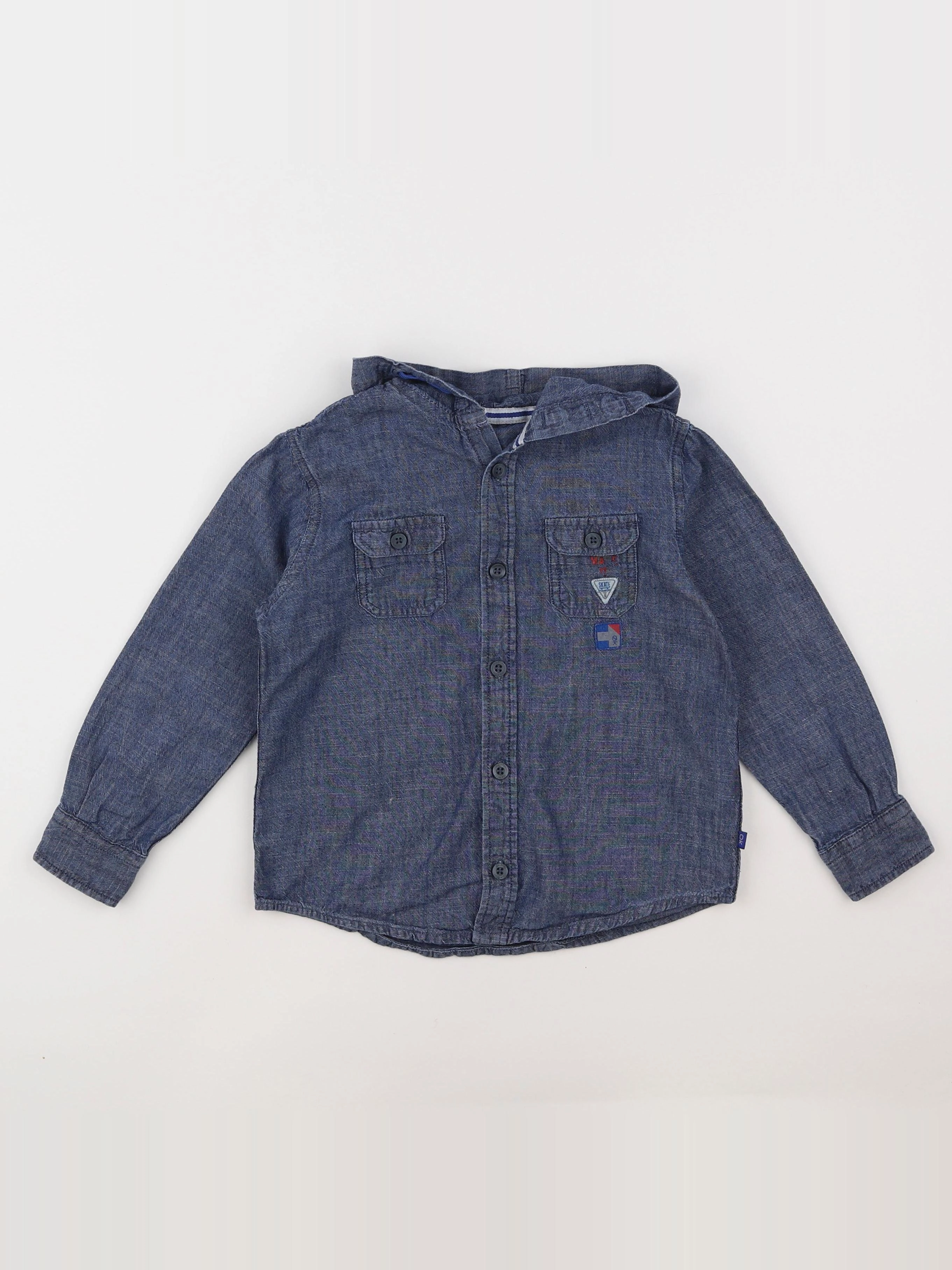 Okaidi - chemise bleu - 4 ans