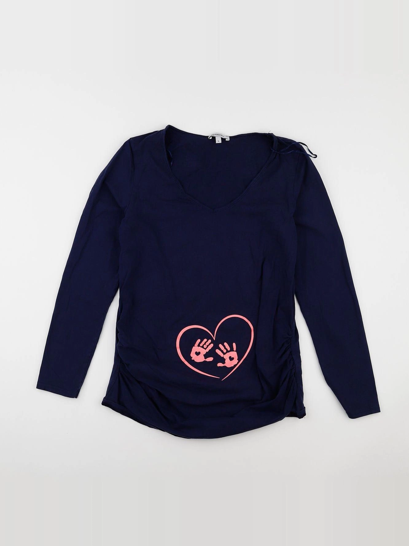 La Halle - tee-shirt grossesse bleu, rose - 44 à 46