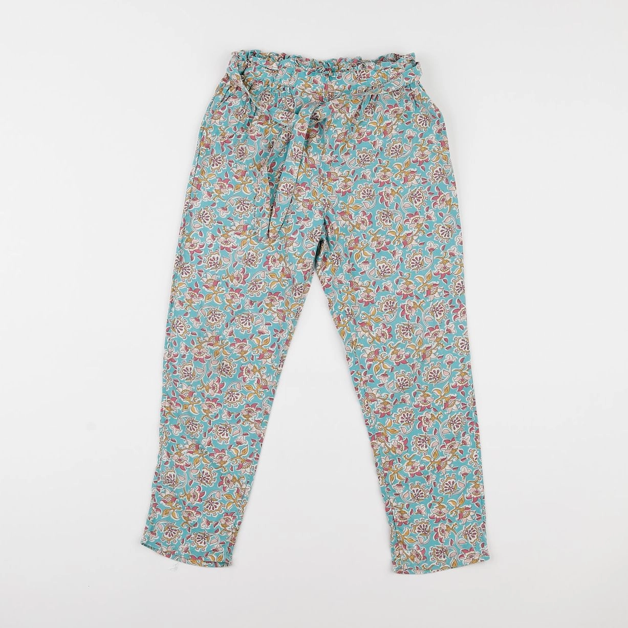 Vertbaudet - pantalon vert - 7 ans