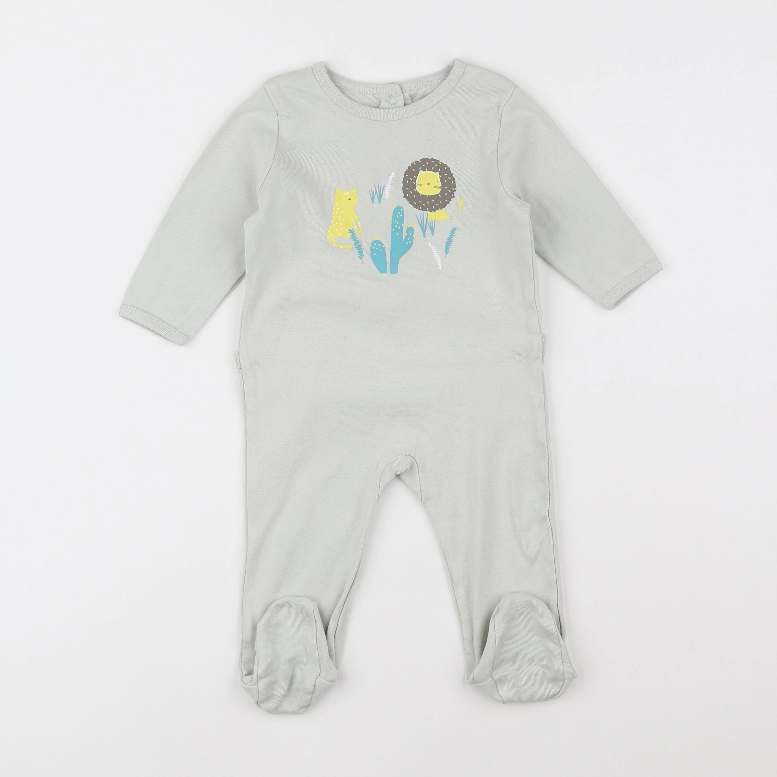 Vertbaudet - pyjama coton gris - 6 mois