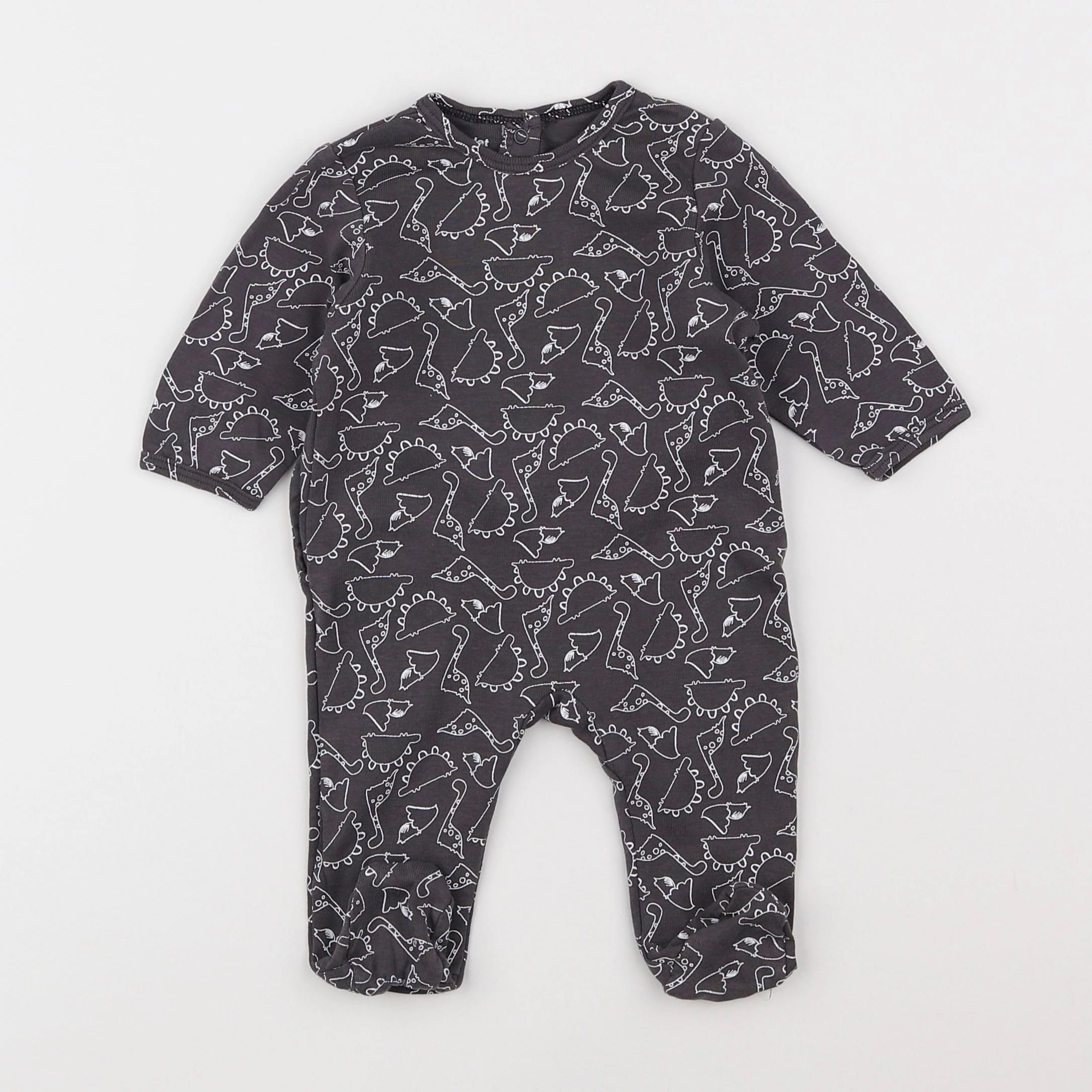 Vertbaudet - pyjama coton gris - 3 mois