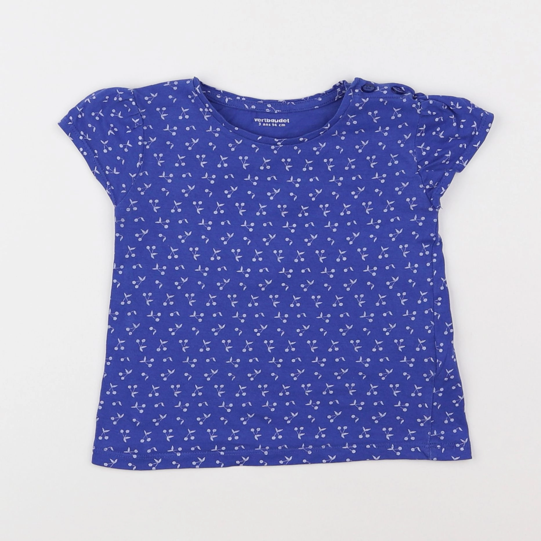 Vertbaudet - tee-shirt bleu - 3 ans