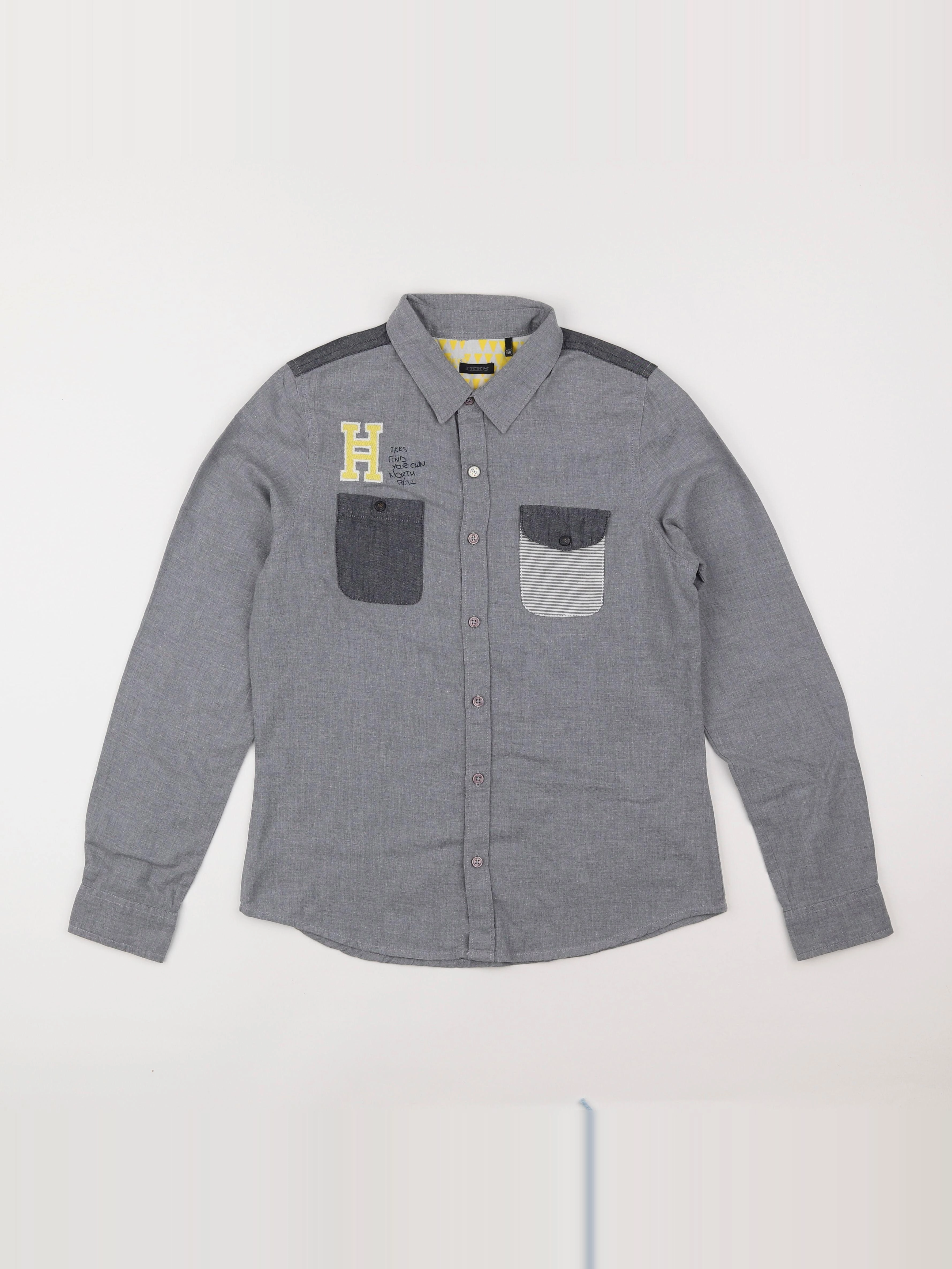 IKKS - chemise gris - 12 ans