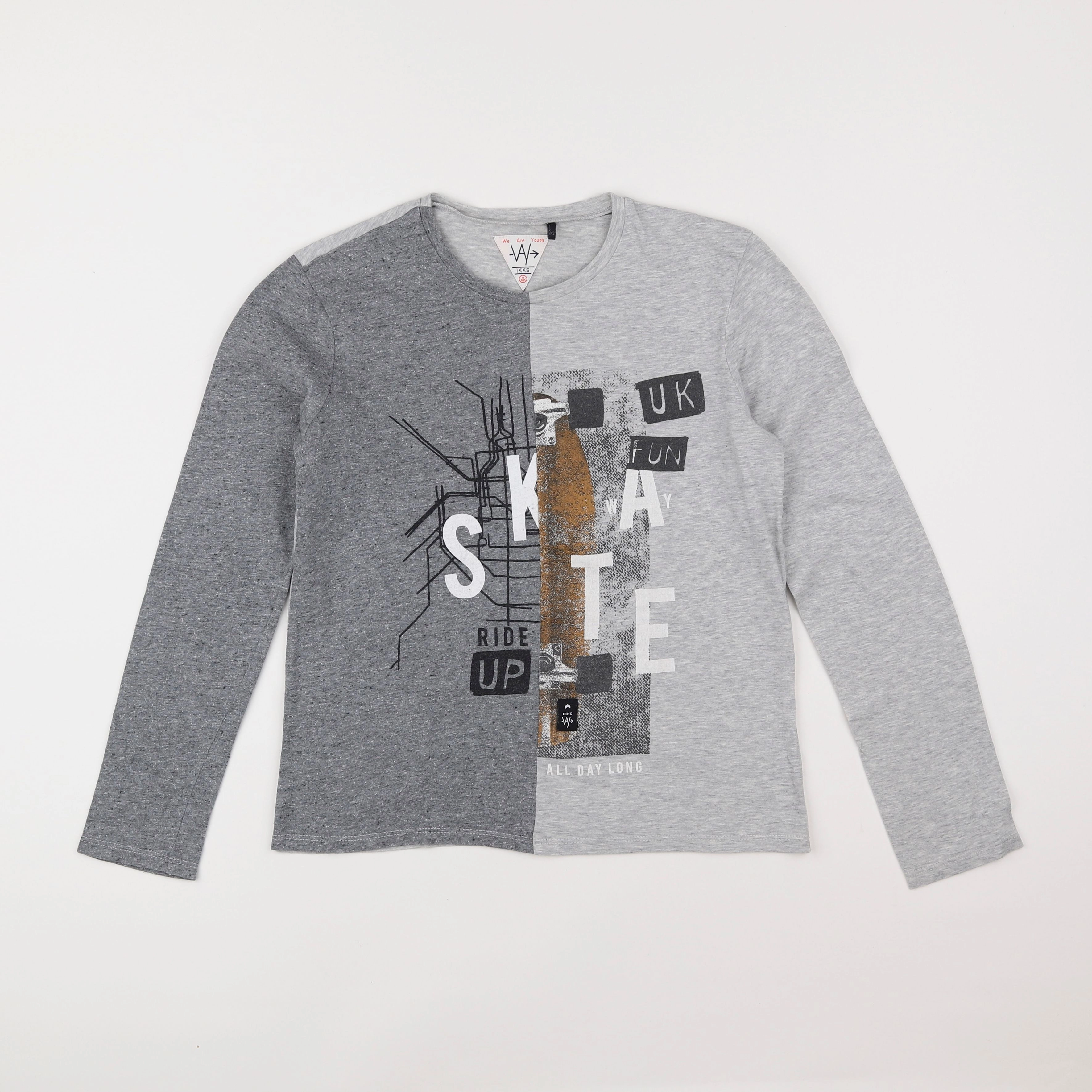 IKKS - tee-shirt gris - 12 ans