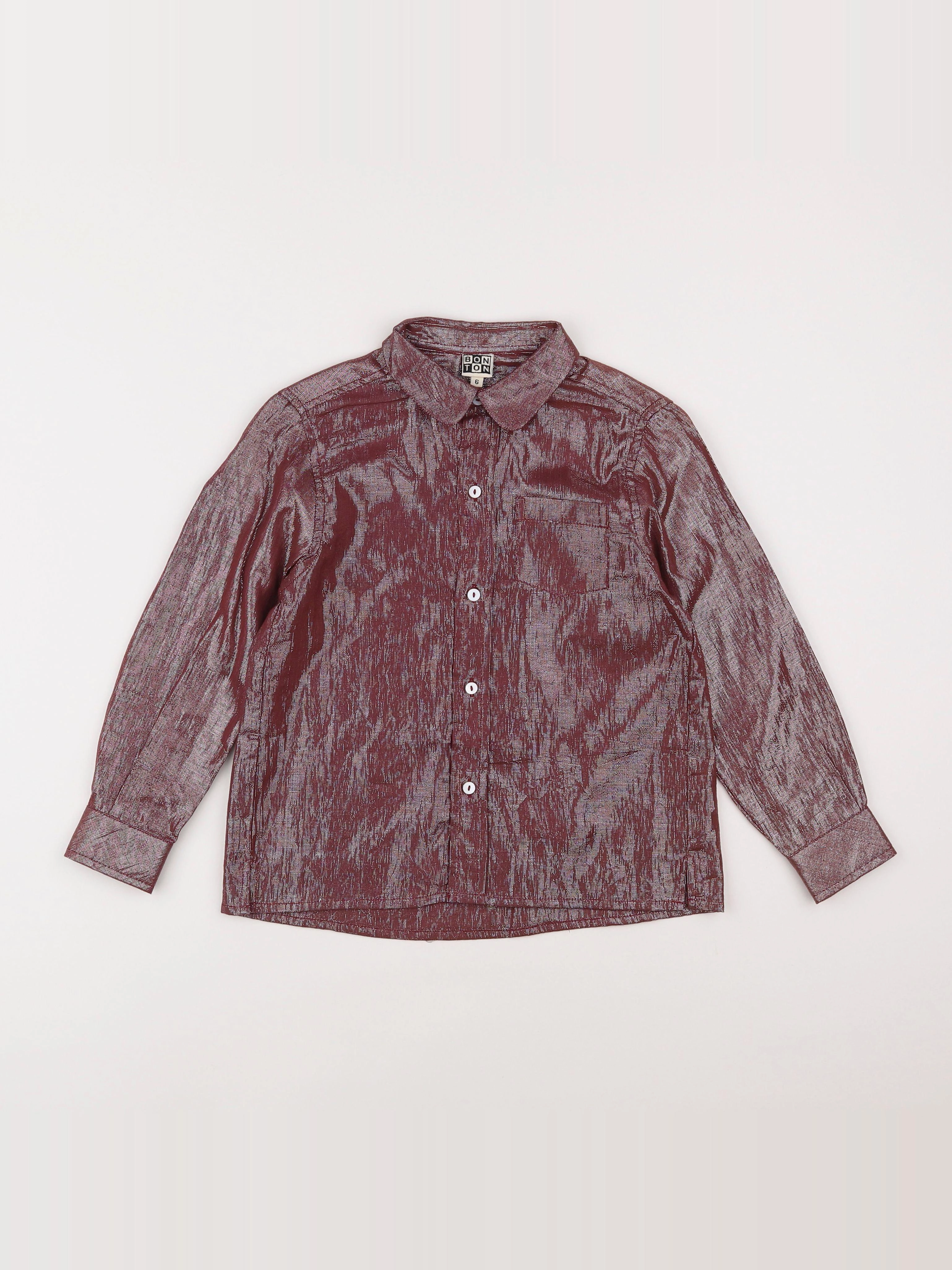 Bonton - chemise rose - 6 ans