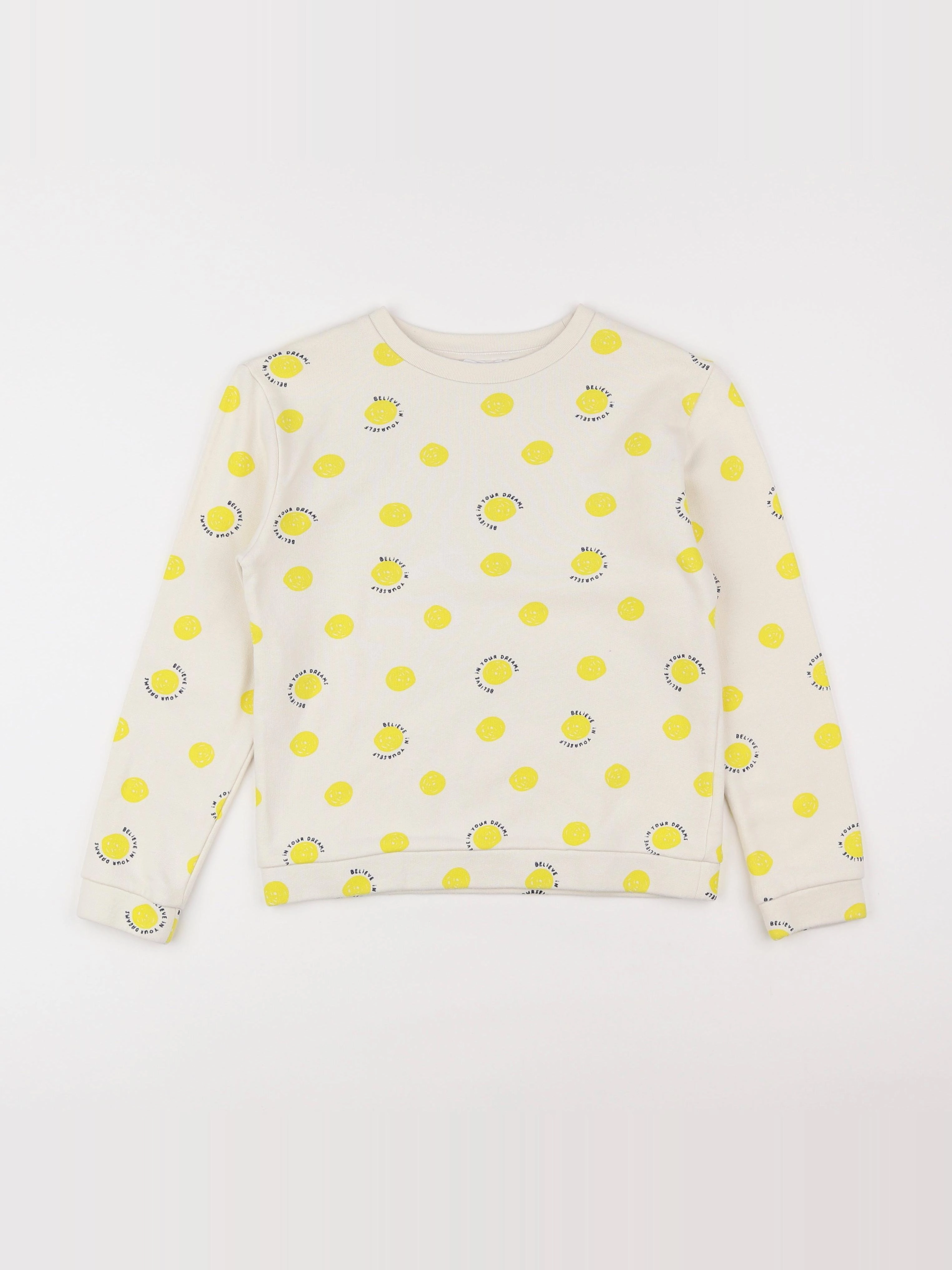 Storytelling - sweat beige, jaune - 10 ans