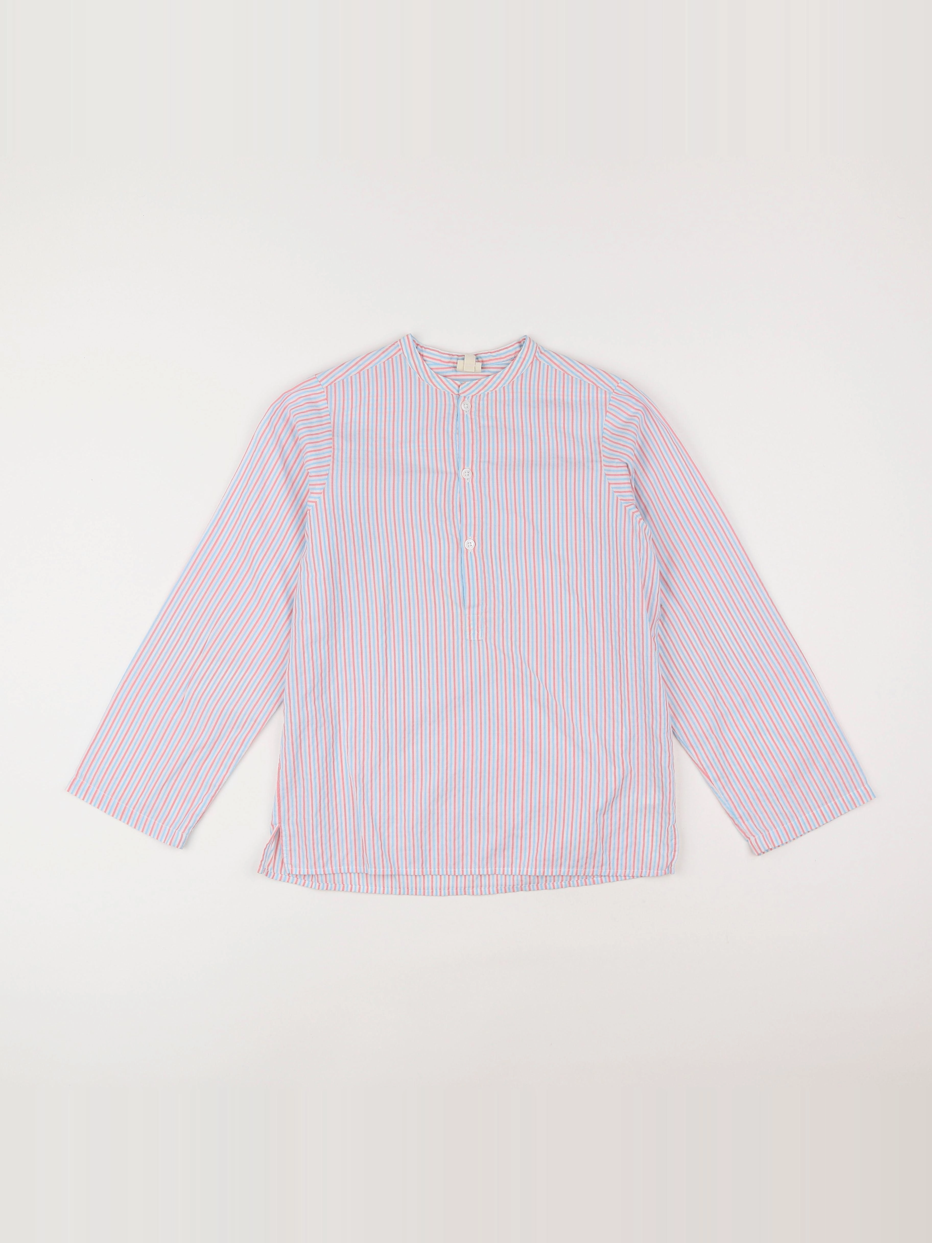 Bonton - blouse blanc, bleu, orange - 10 ans