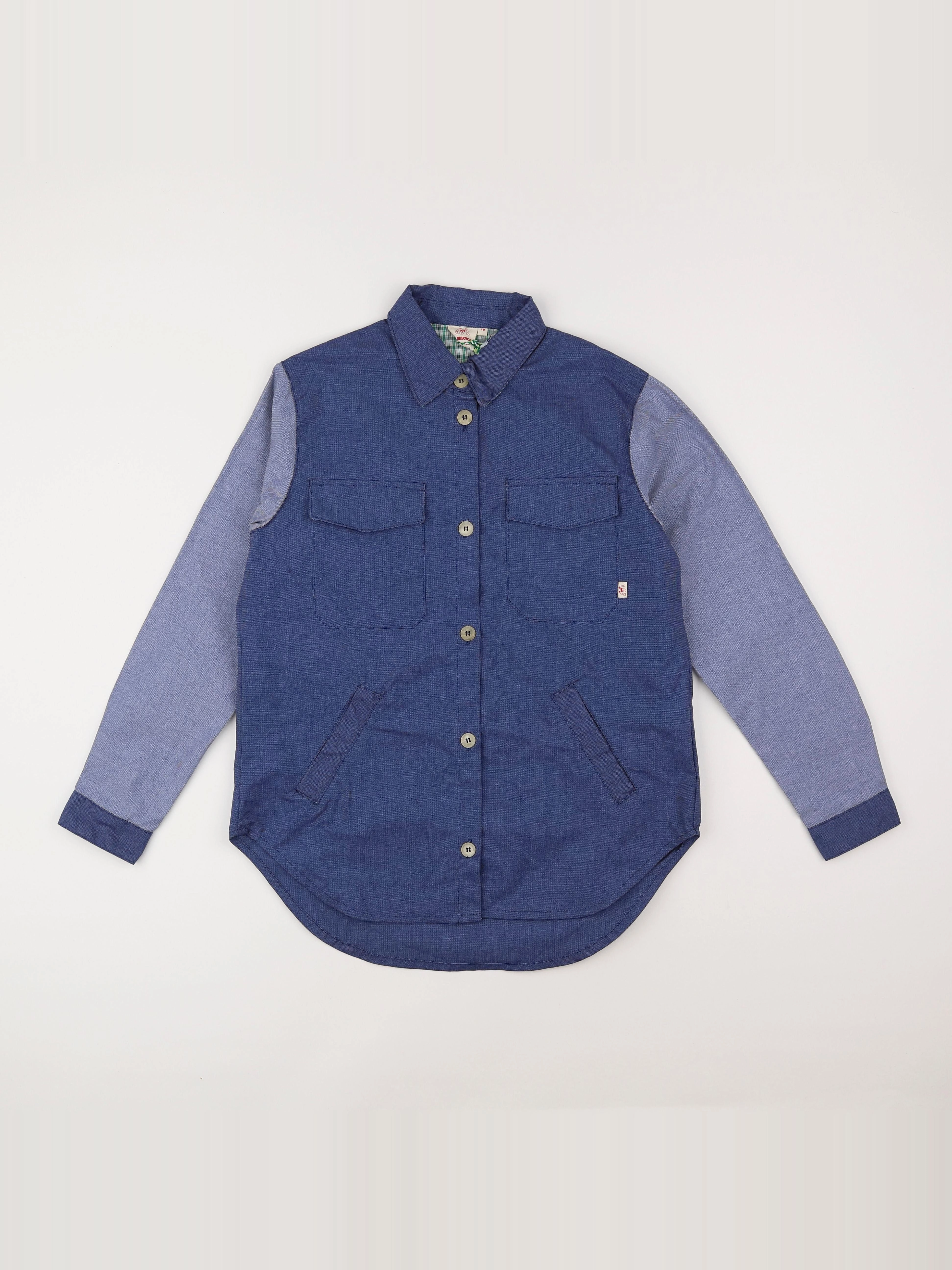 Les Marsiens - chemise bleu - 12 ans