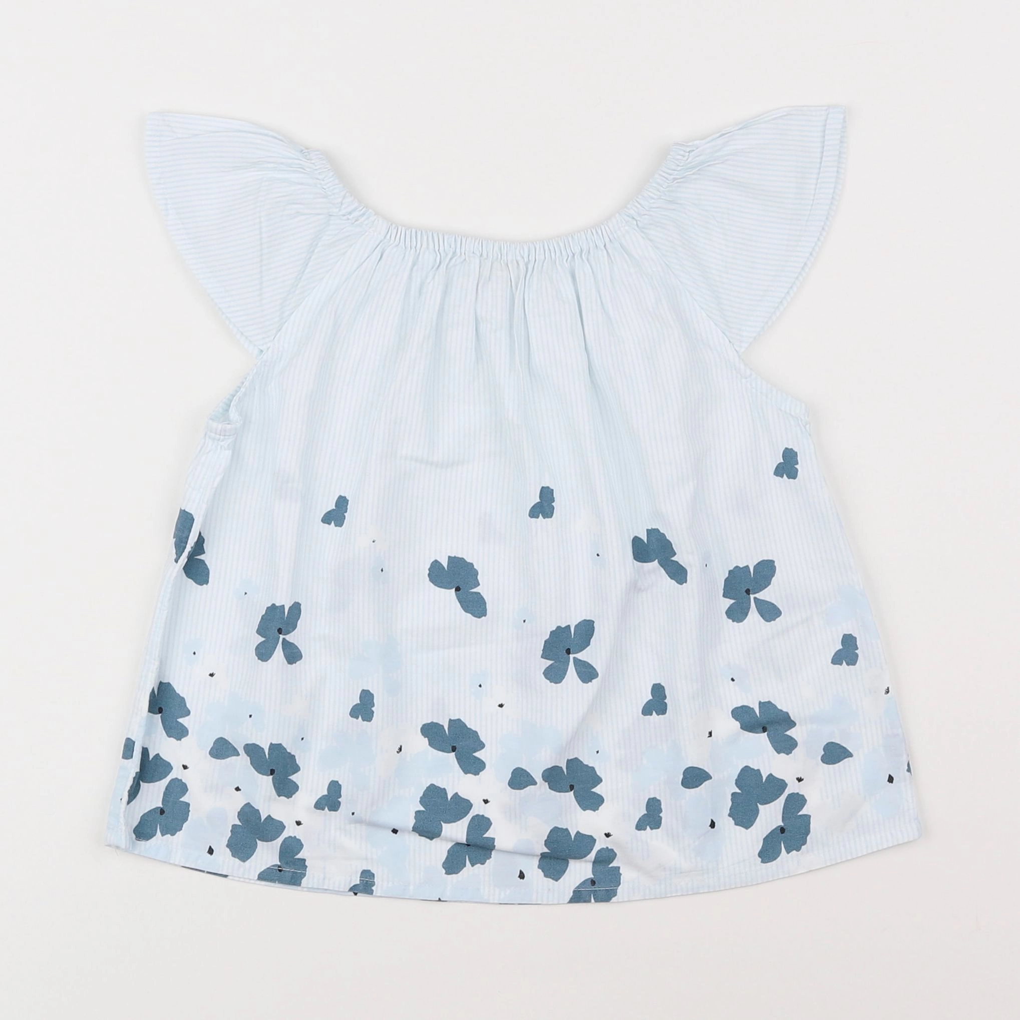 Vertbaudet - blouse blanc, bleu - 4 ans