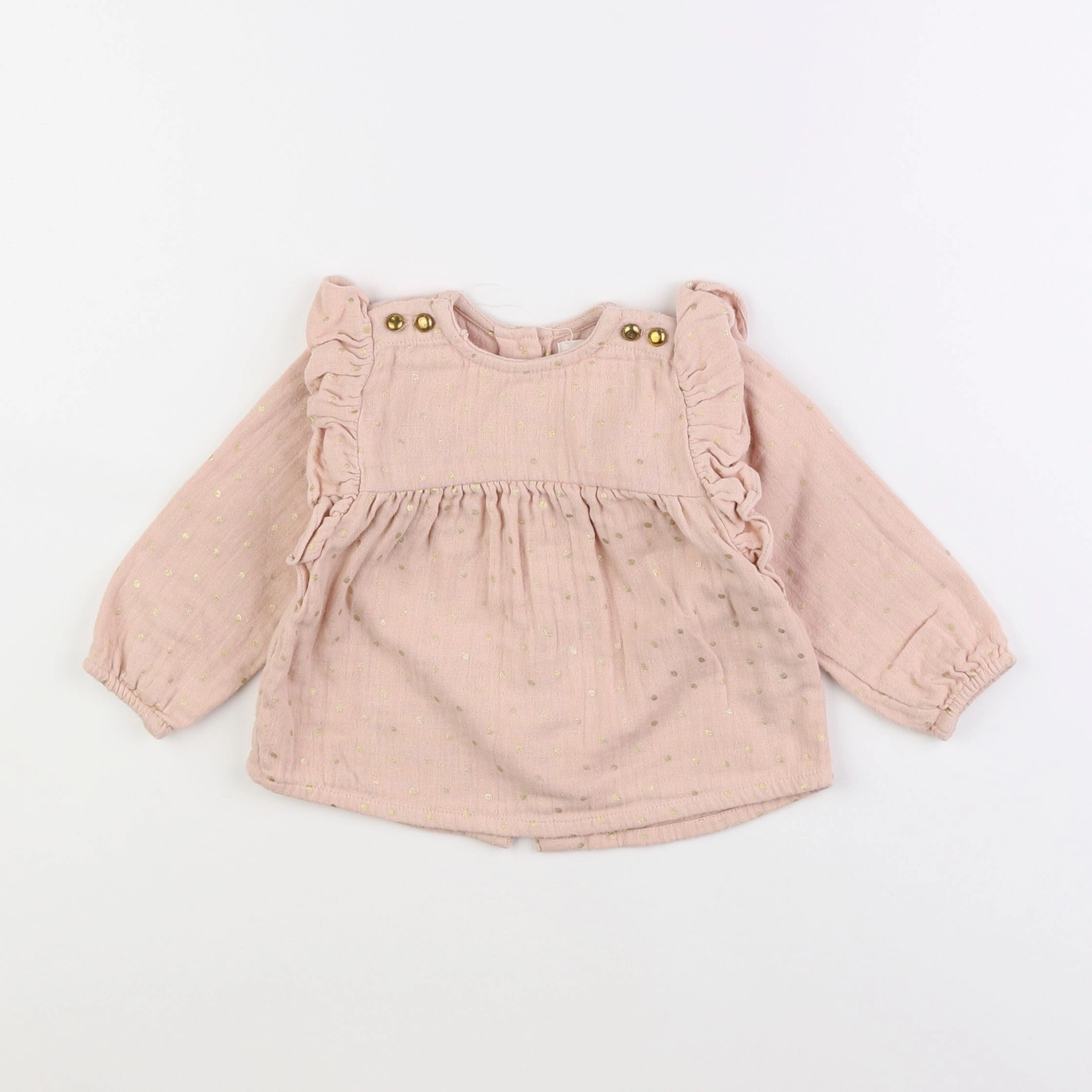 Louis Louise - blouse rose - 12 mois