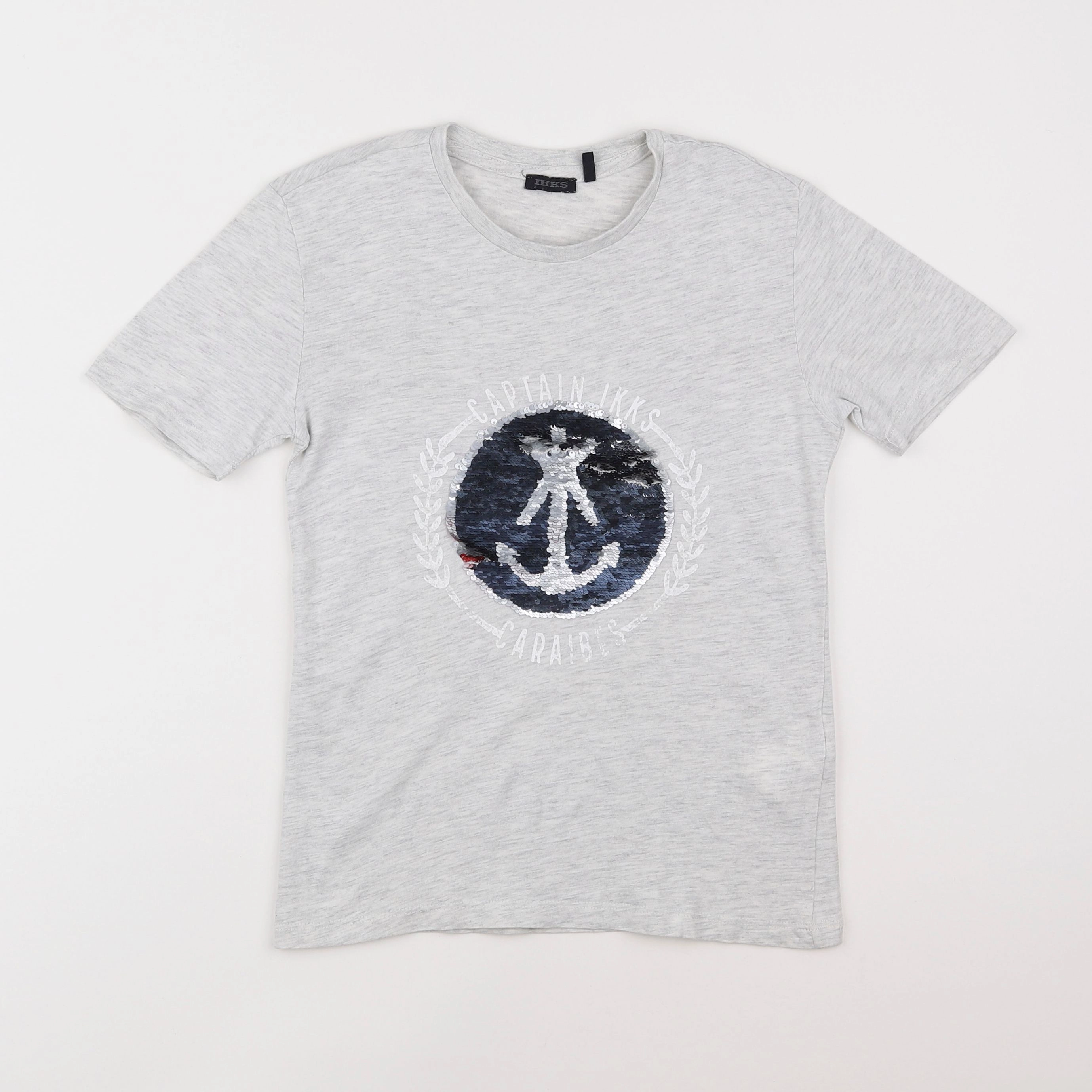 IKKS - tee-shirt gris - 8 ans