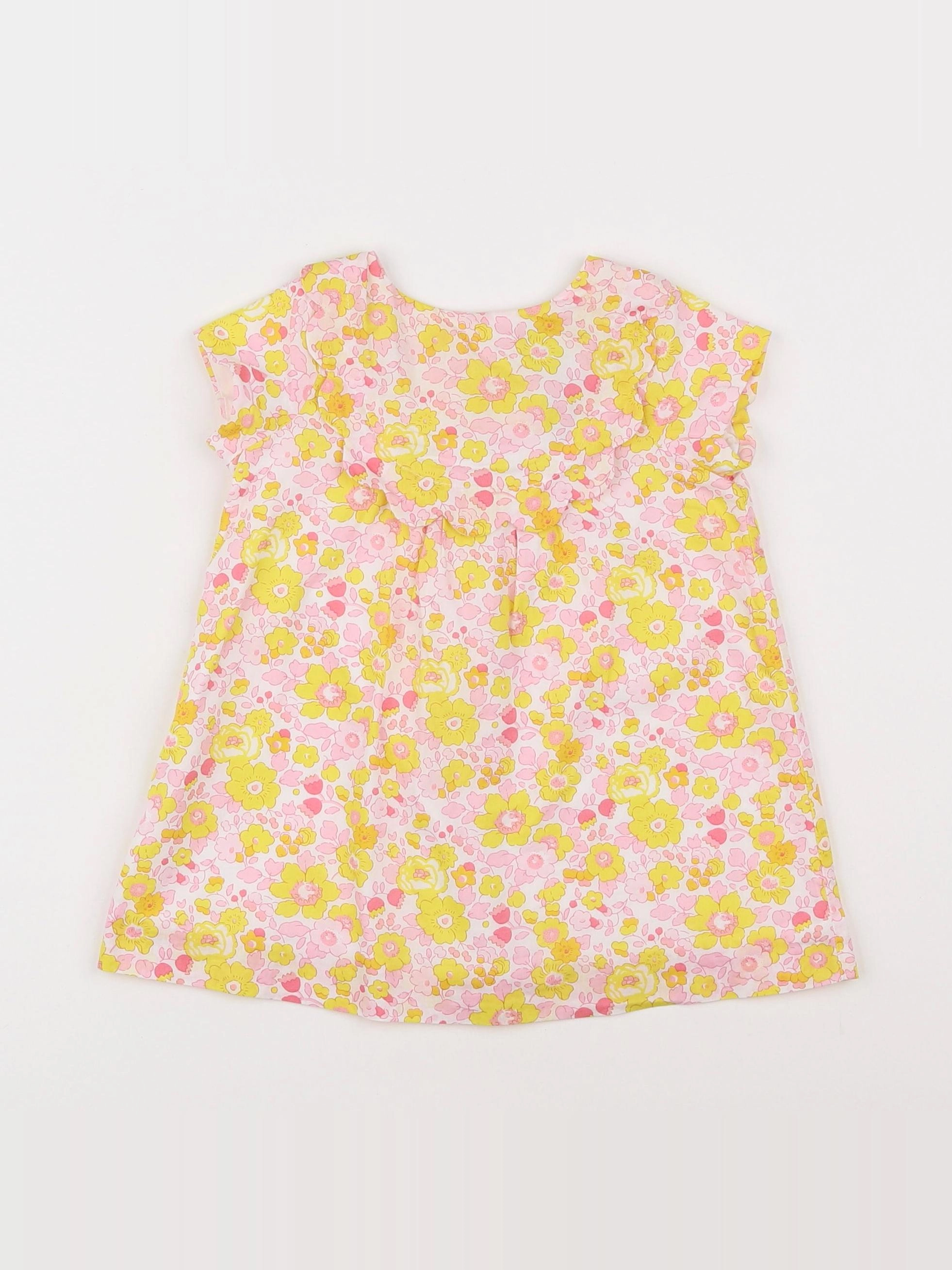 Jacadi - robe liberty jaune - 12 mois