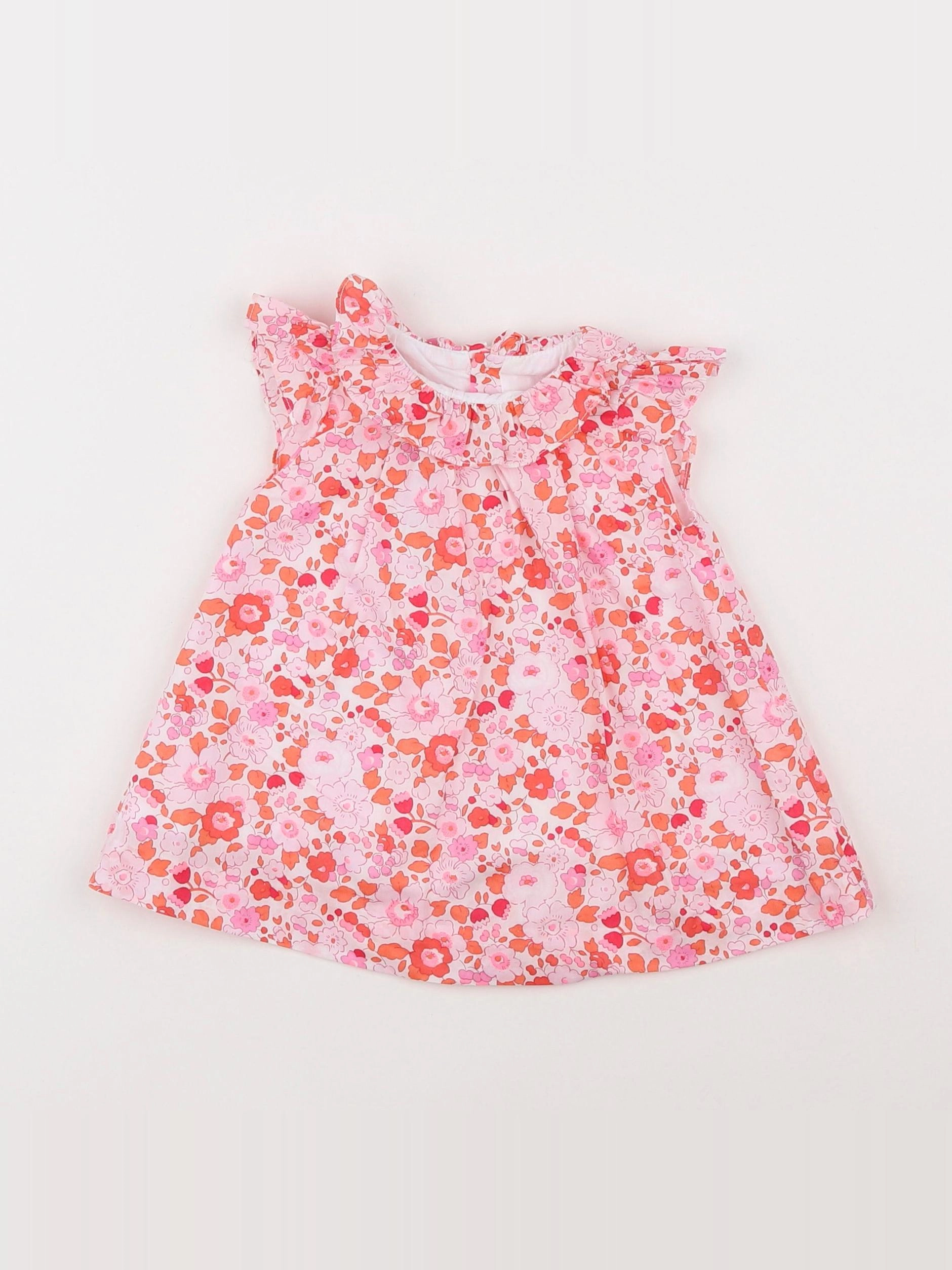 Jacadi - robe liberty rose - 3 mois
