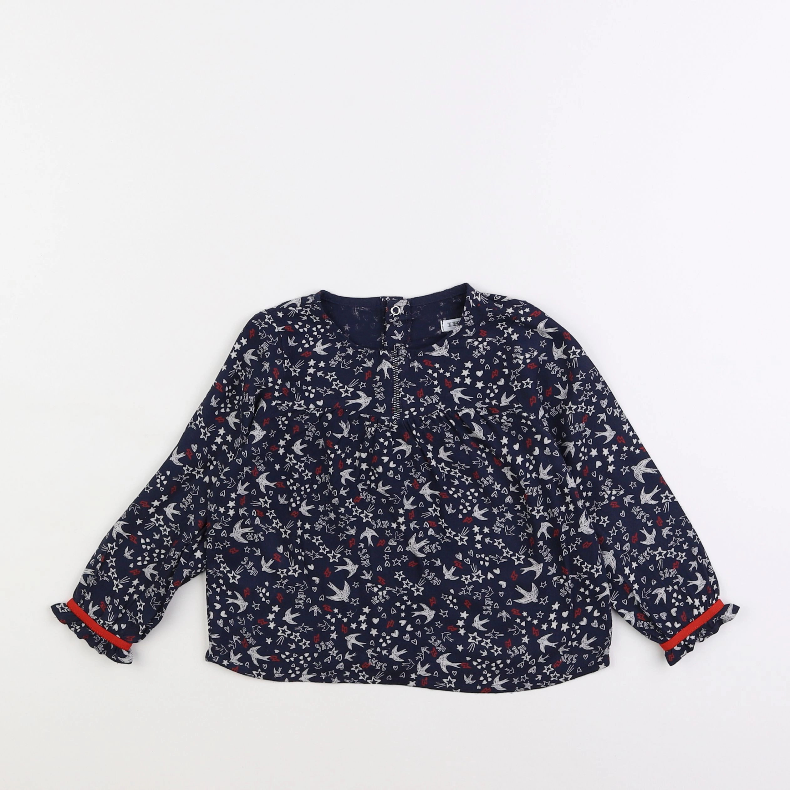 IKKS - blouse bleu - 2 ans