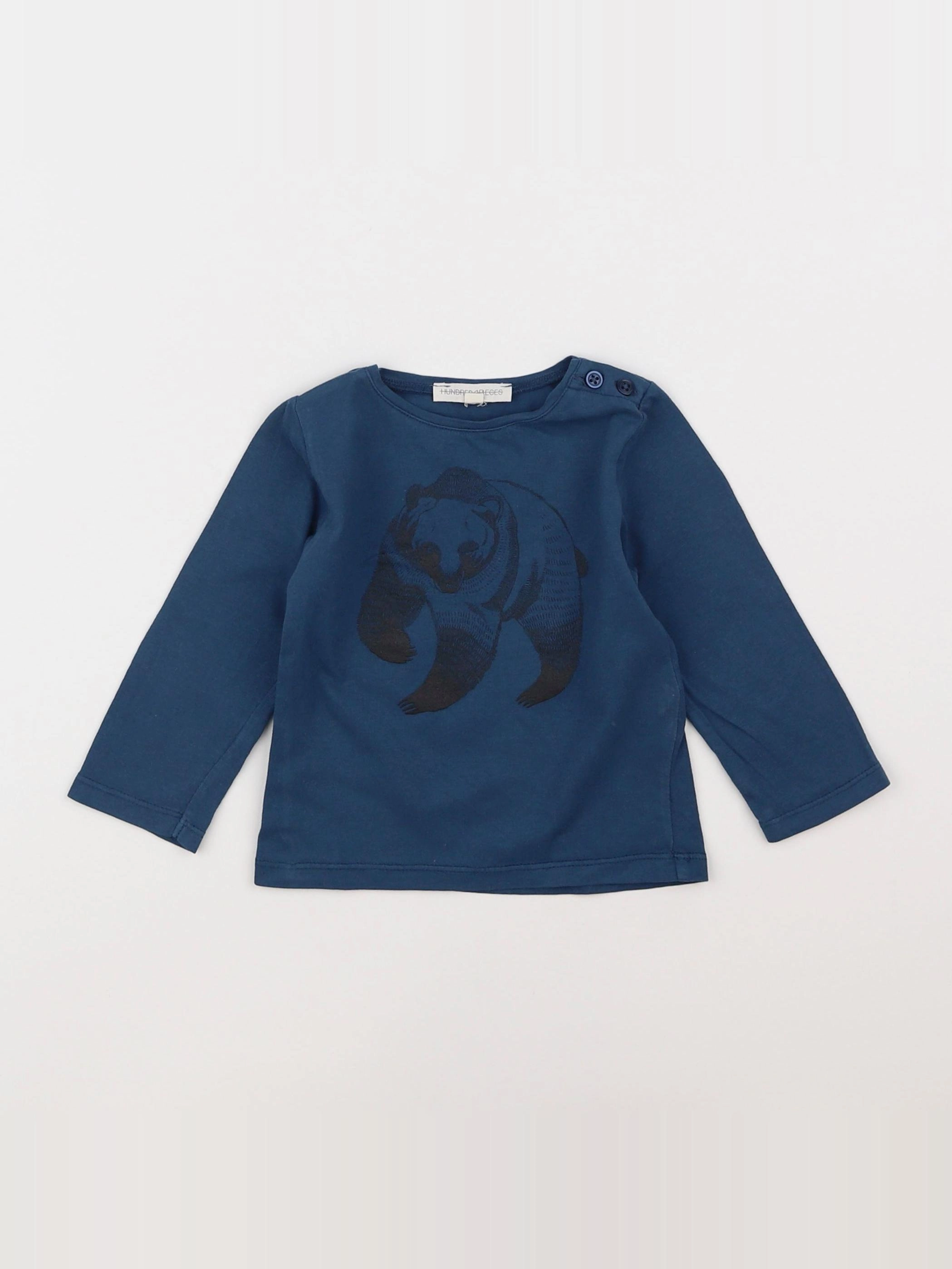 Hundred Pieces - tee-shirt bleu - 12 mois