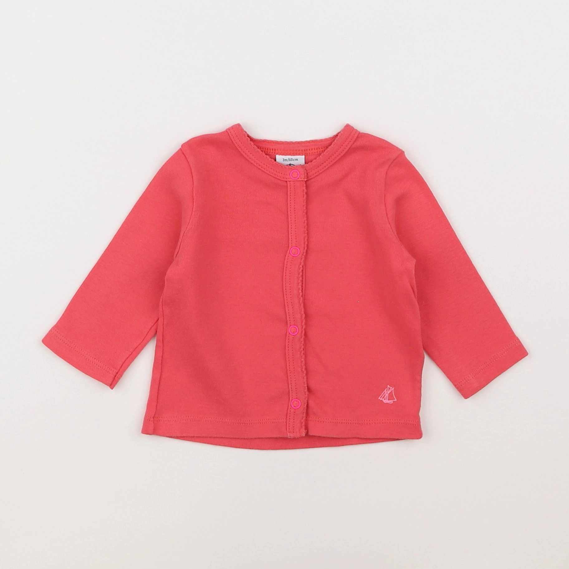 Petit Bateau - tee-shirt rose - 3 mois