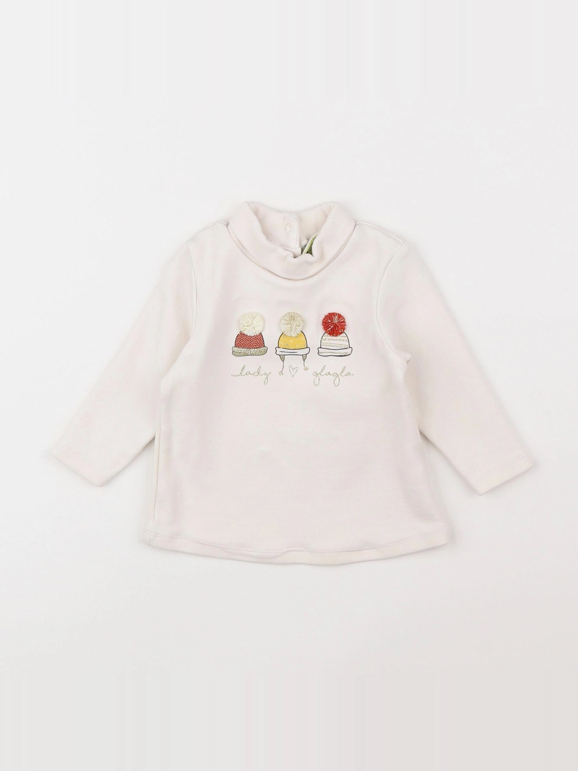 Tape à l'oeil - sous-pull blanc - 6 mois