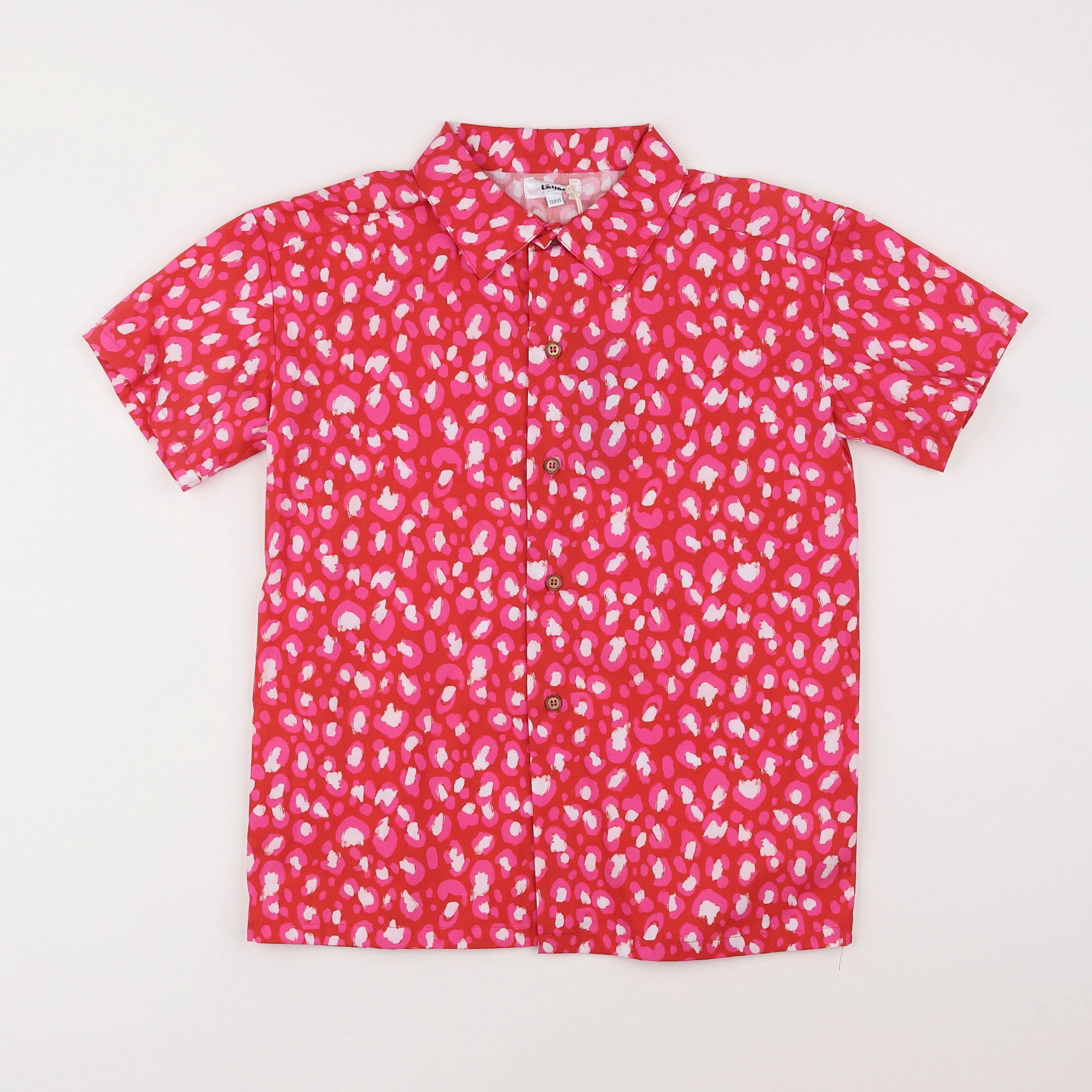 Lours - chemise rose, rouge - 12 ans