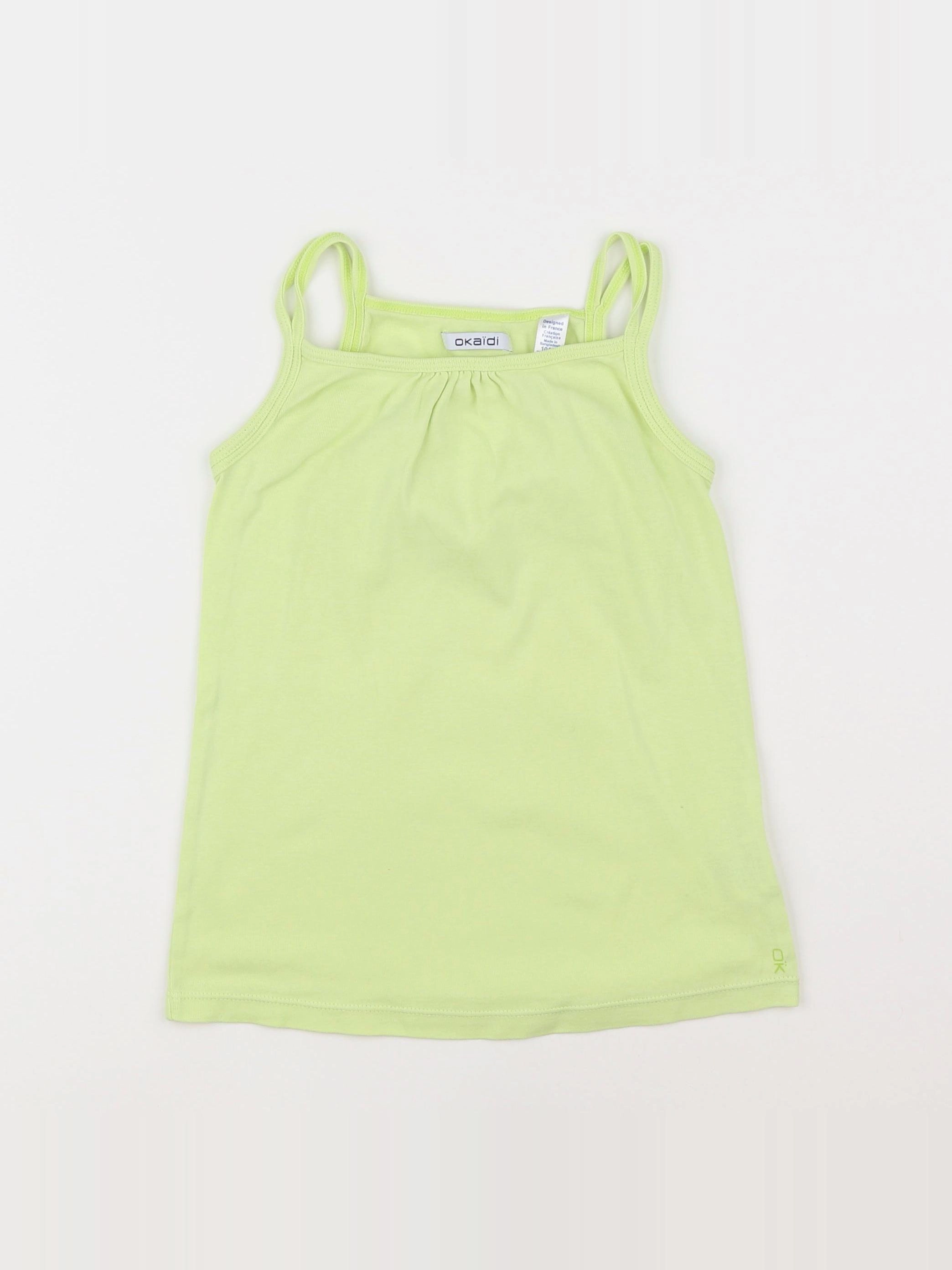 Okaidi - débardeur jaune fluo - 10 ans