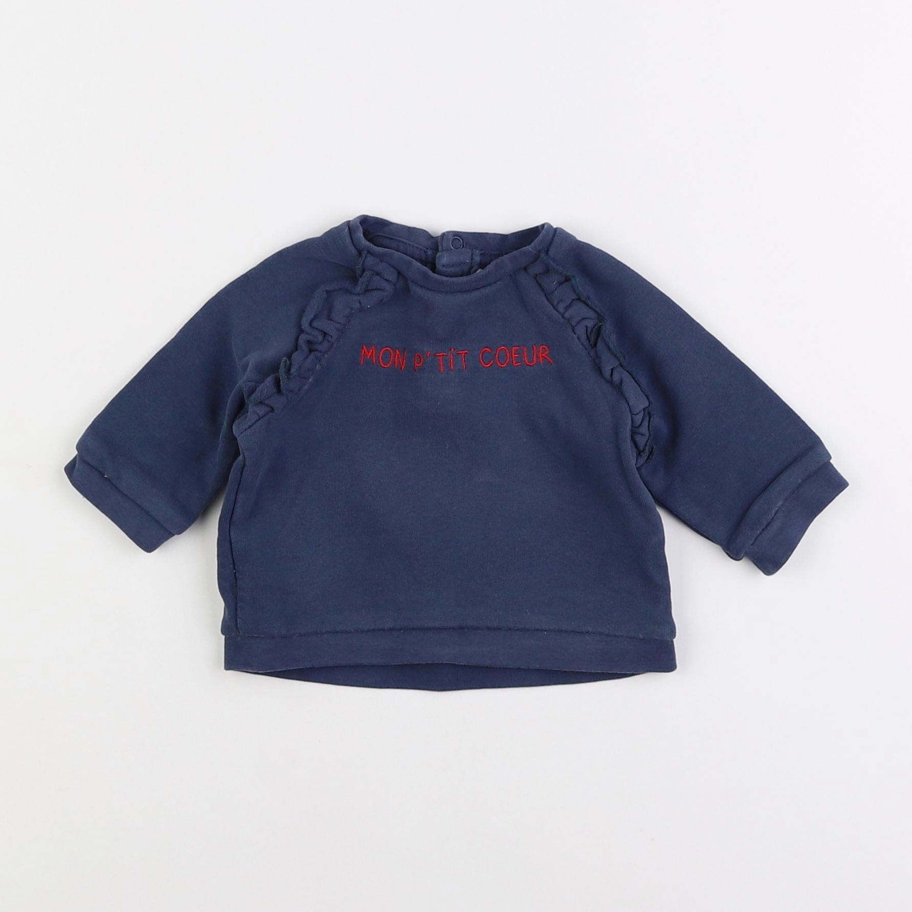 Vertbaudet - sweat bleu - 3 mois