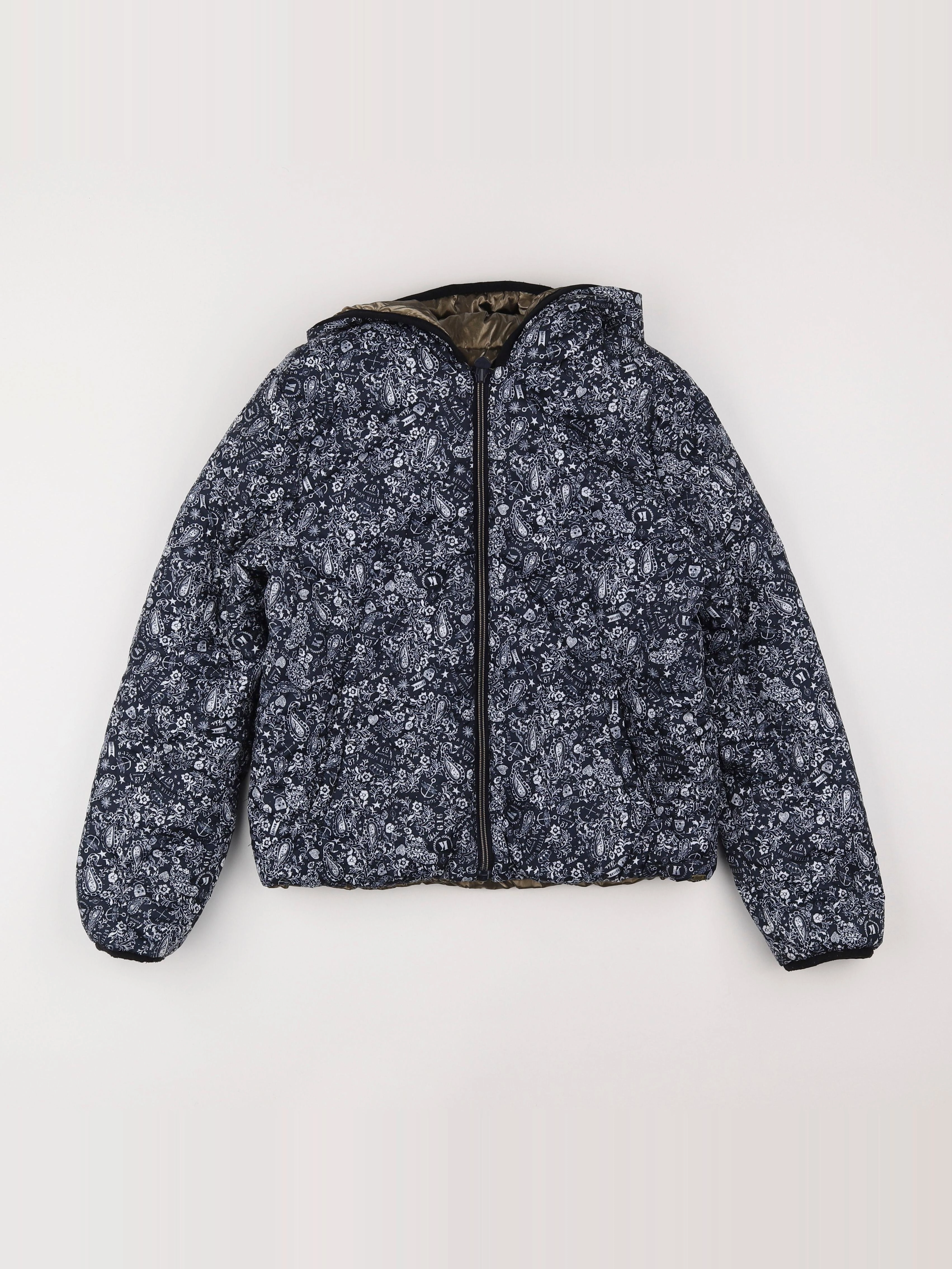 IKKS - doudoune réversible bleu - 12 ans