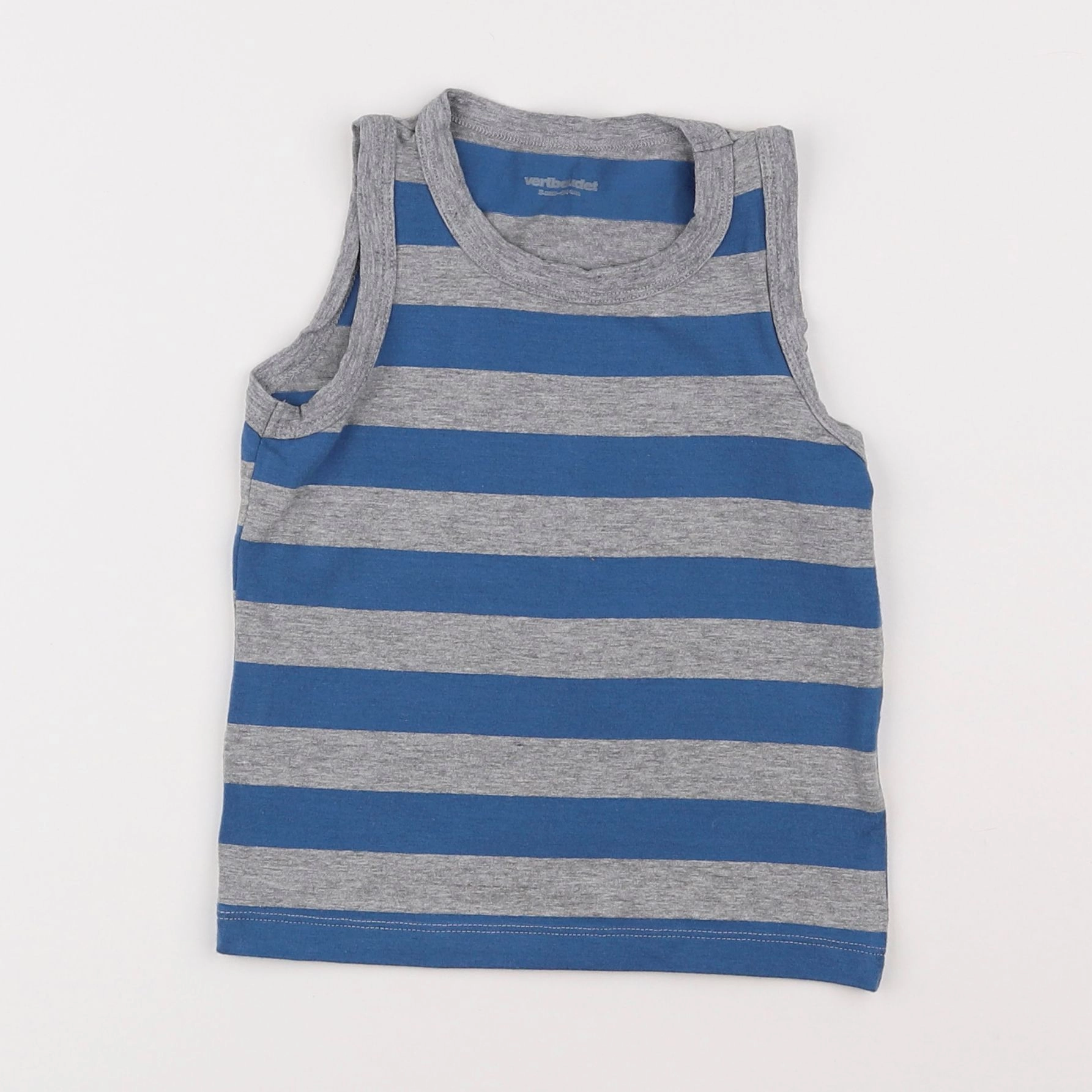 Vertbaudet - maillot de corps bleu, gris - 3 ans