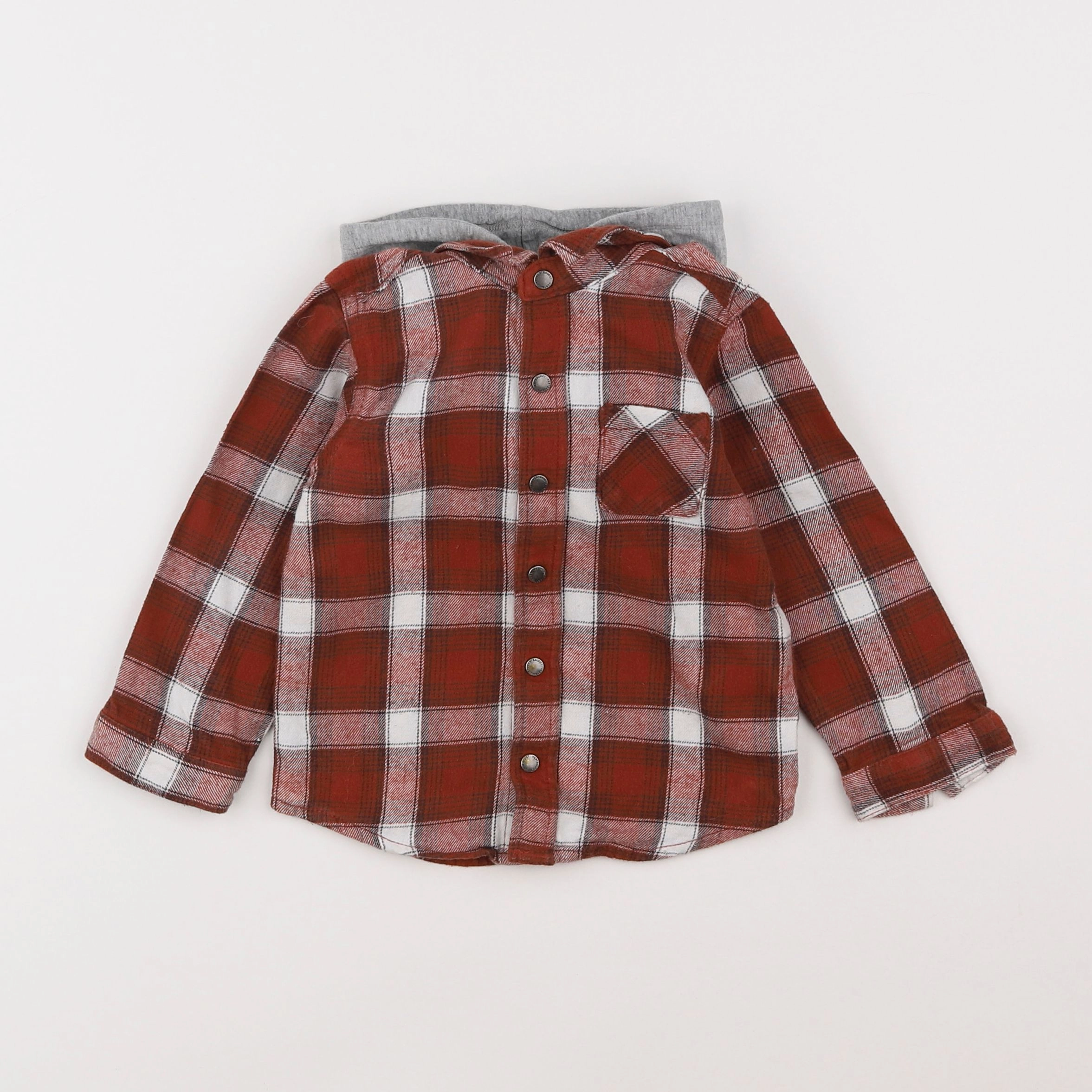 Vertbaudet - chemise rouge - 2 ans