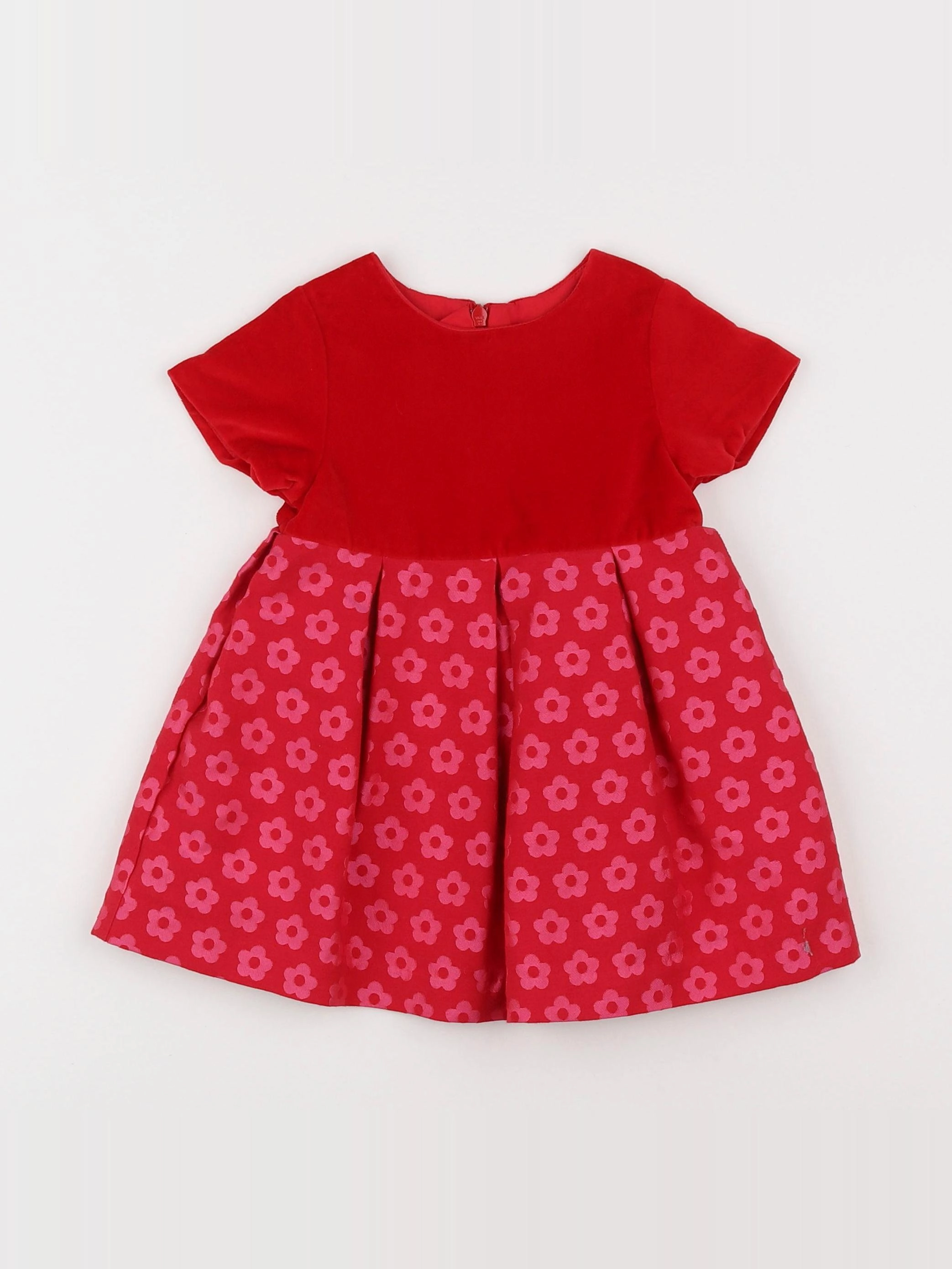 Jacadi - robe rouge - 12 mois