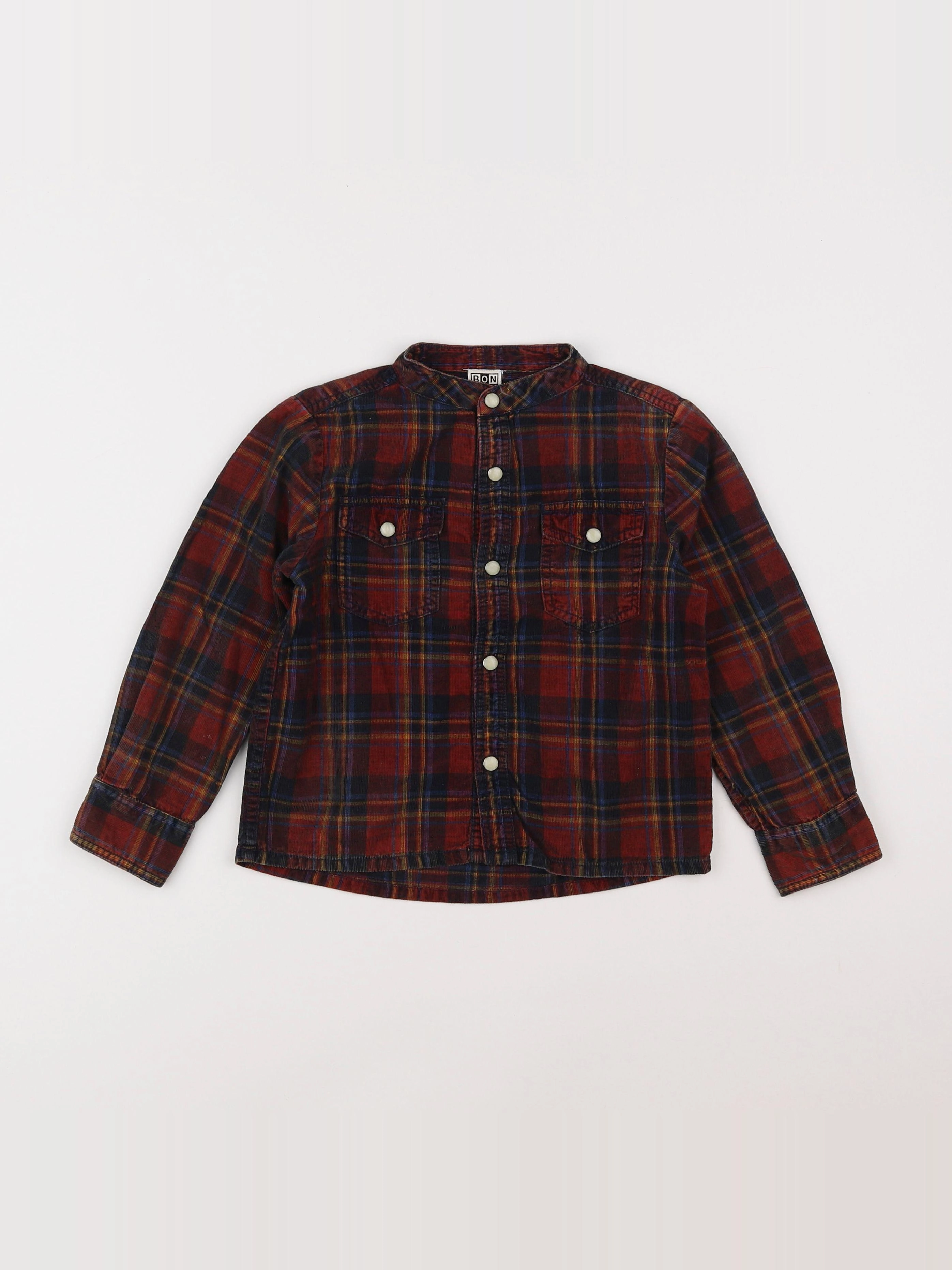 Bonton - chemise rouge - 4 ans