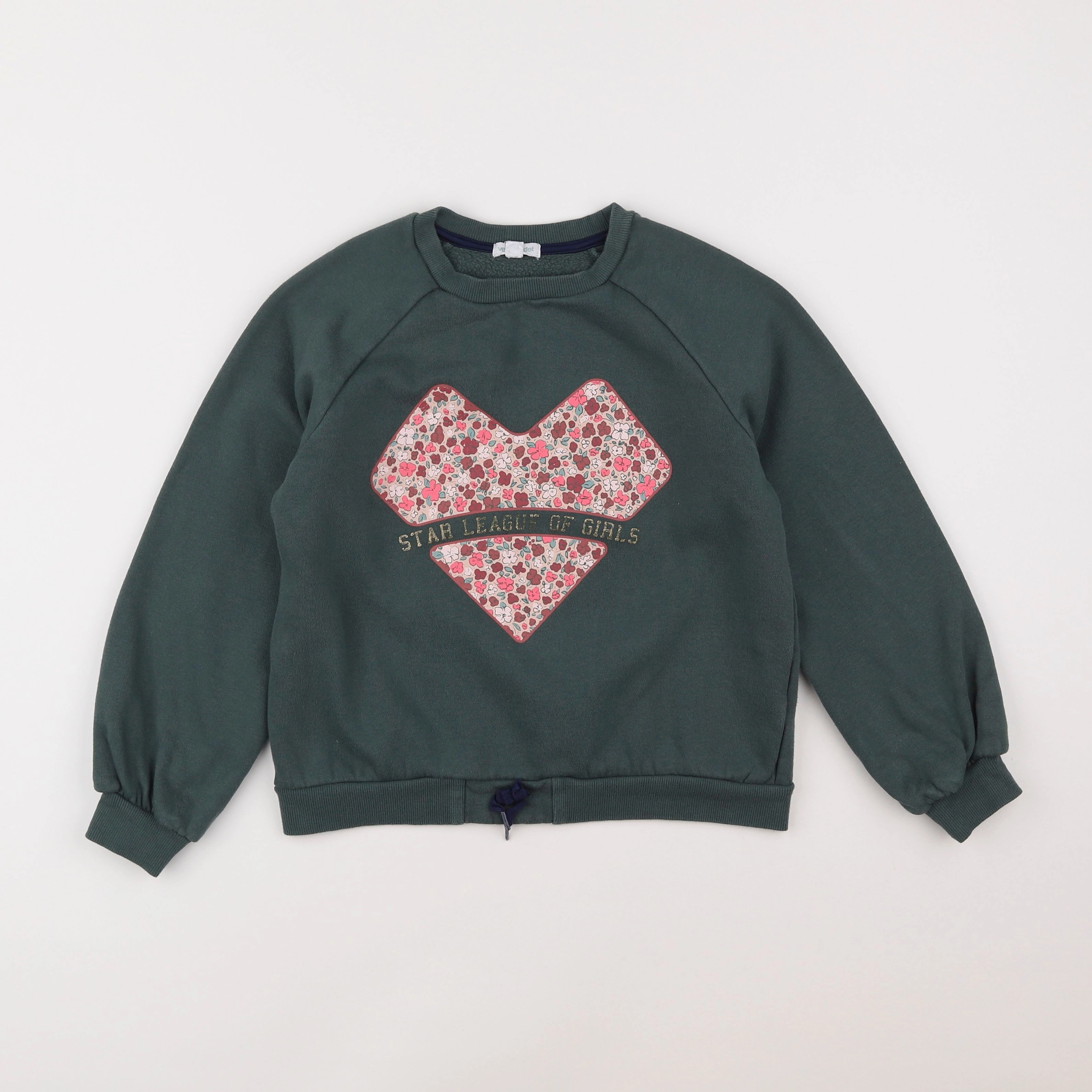 Vertbaudet - sweat vert - 10 ans