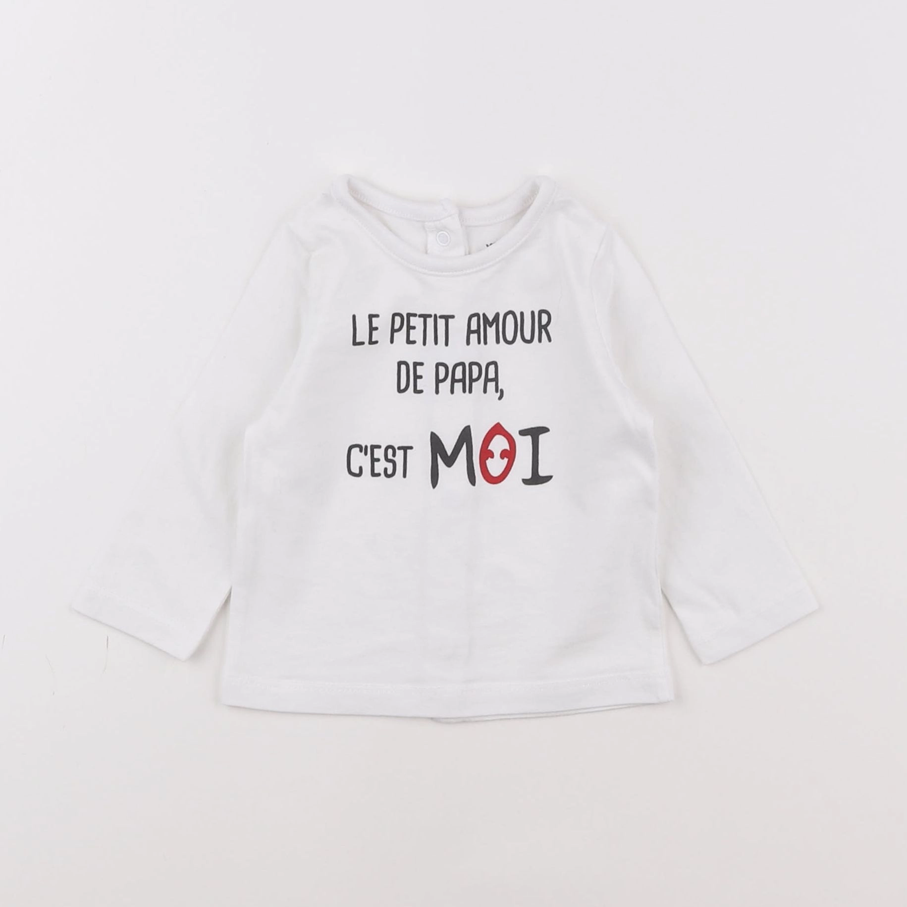 Vertbaudet - tee-shirt blanc - 3 mois