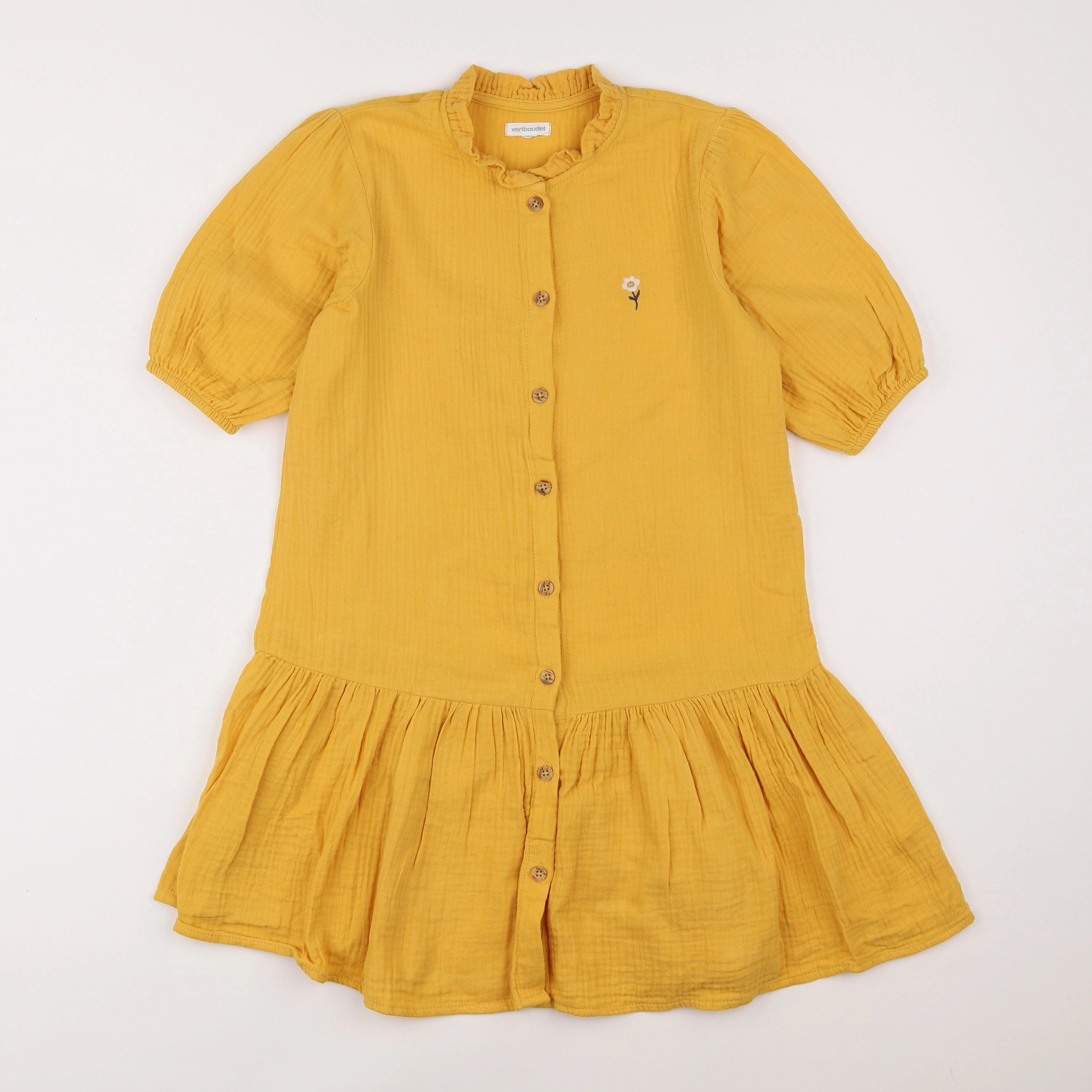 Vertbaudet - robe jaune - 10 ans