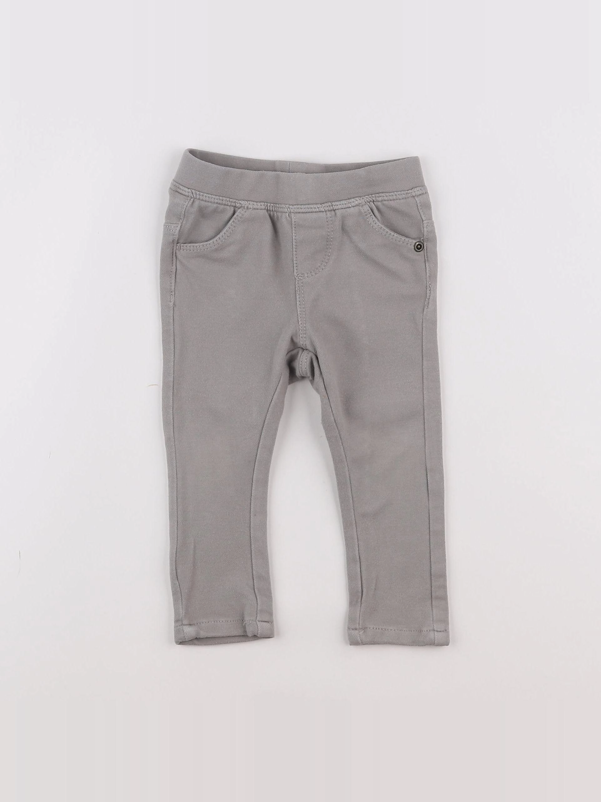 Vertbaudet - jegging gris - 12 mois