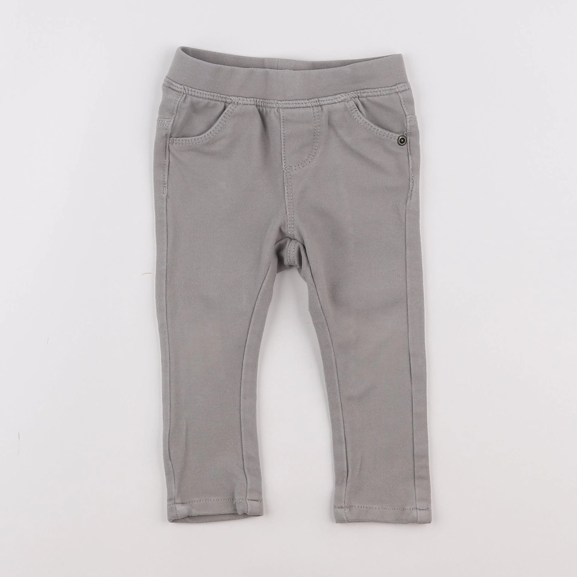 Vertbaudet - jegging gris - 12 mois