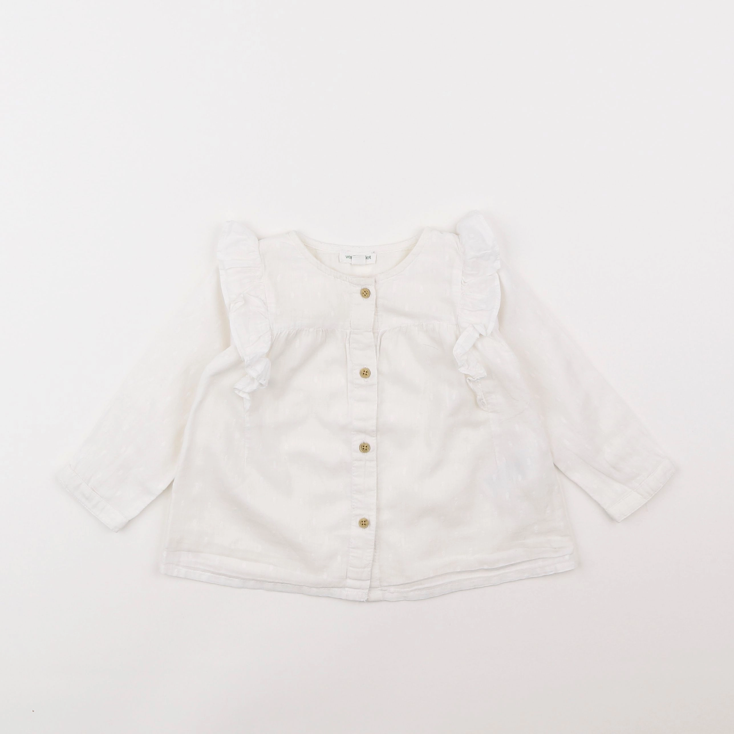 Vertbaudet - blouse blanc - 12 mois