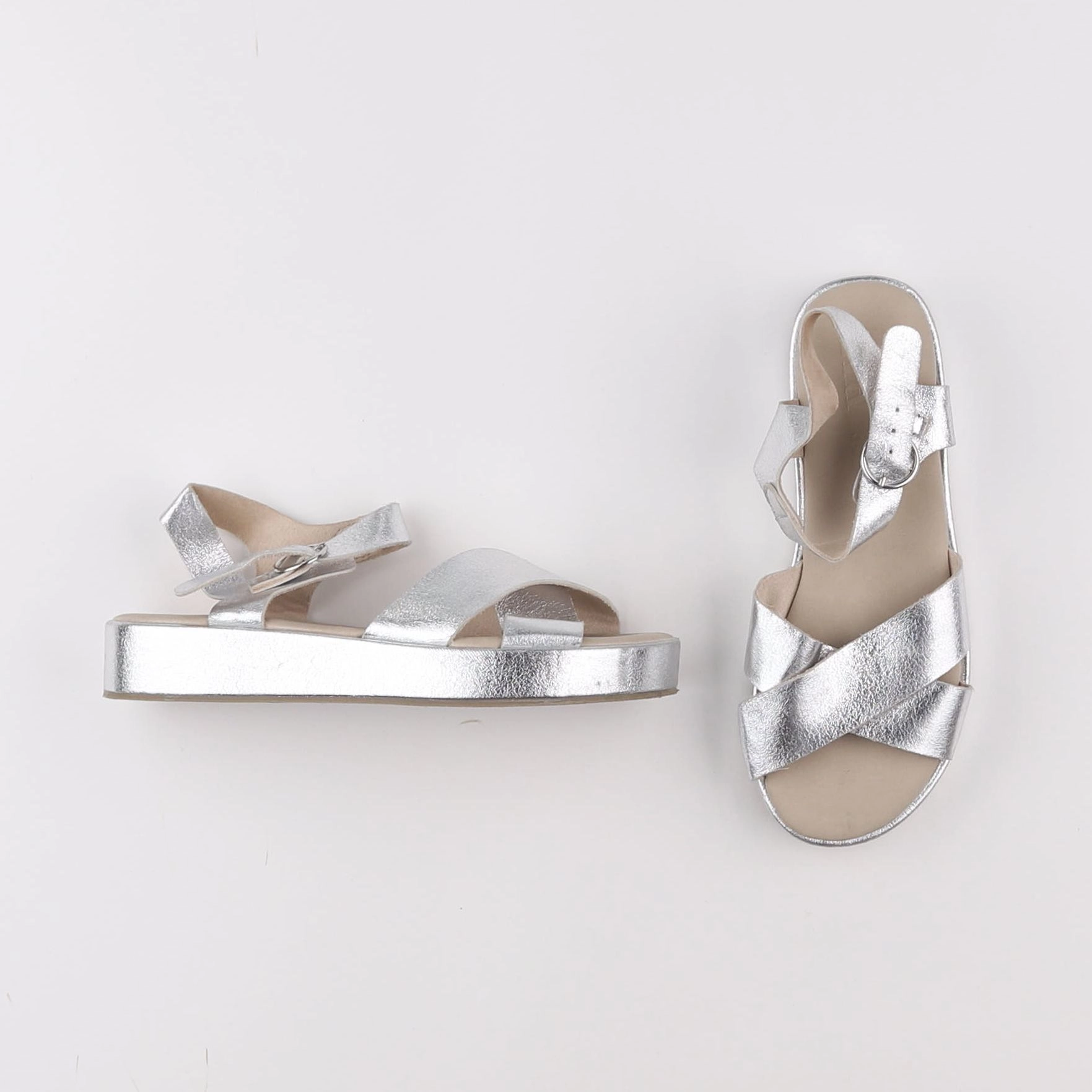 Zara - sandales argent - pointure 34