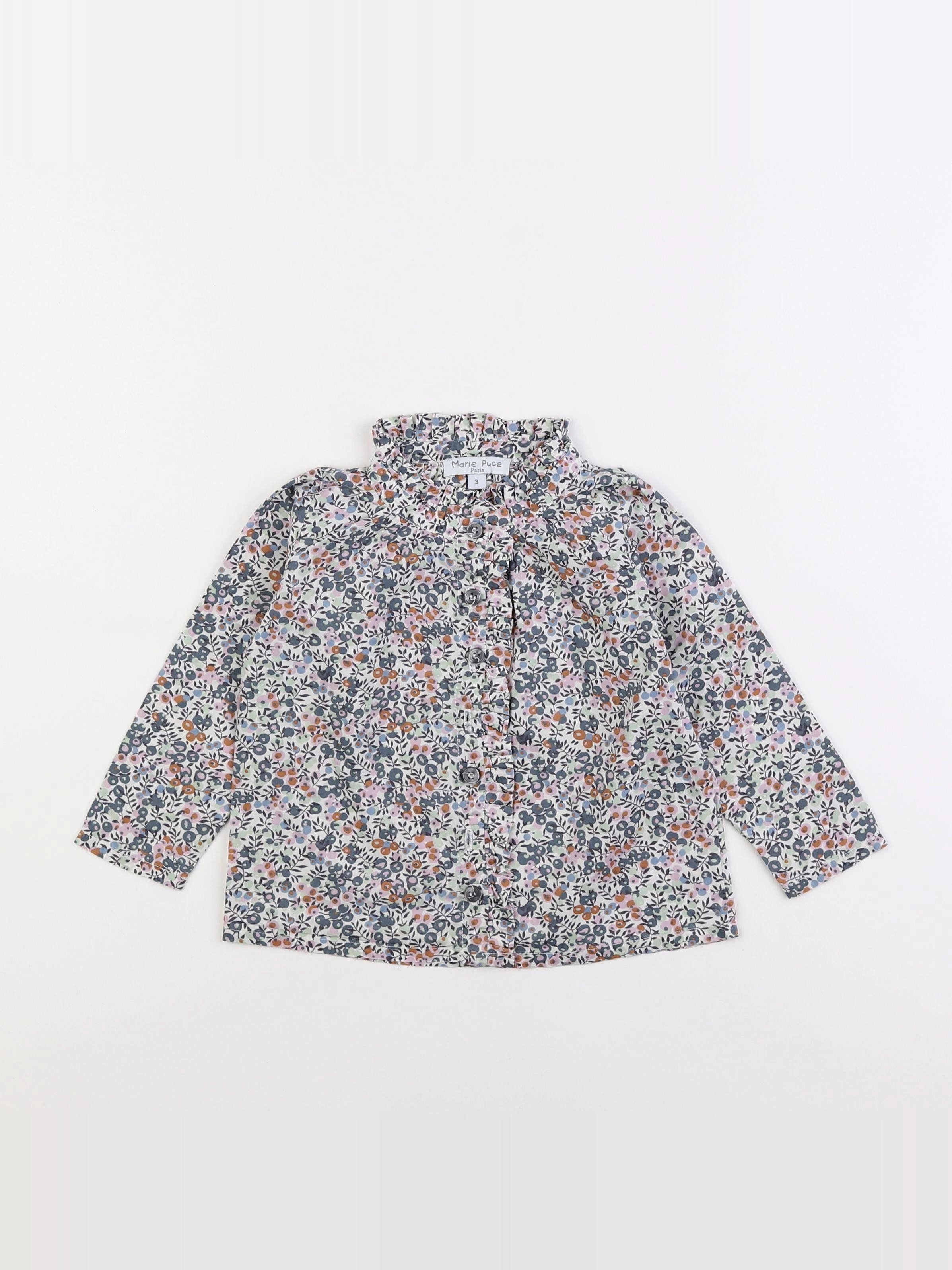Marie Puce - blouse multicolore - 3 ans