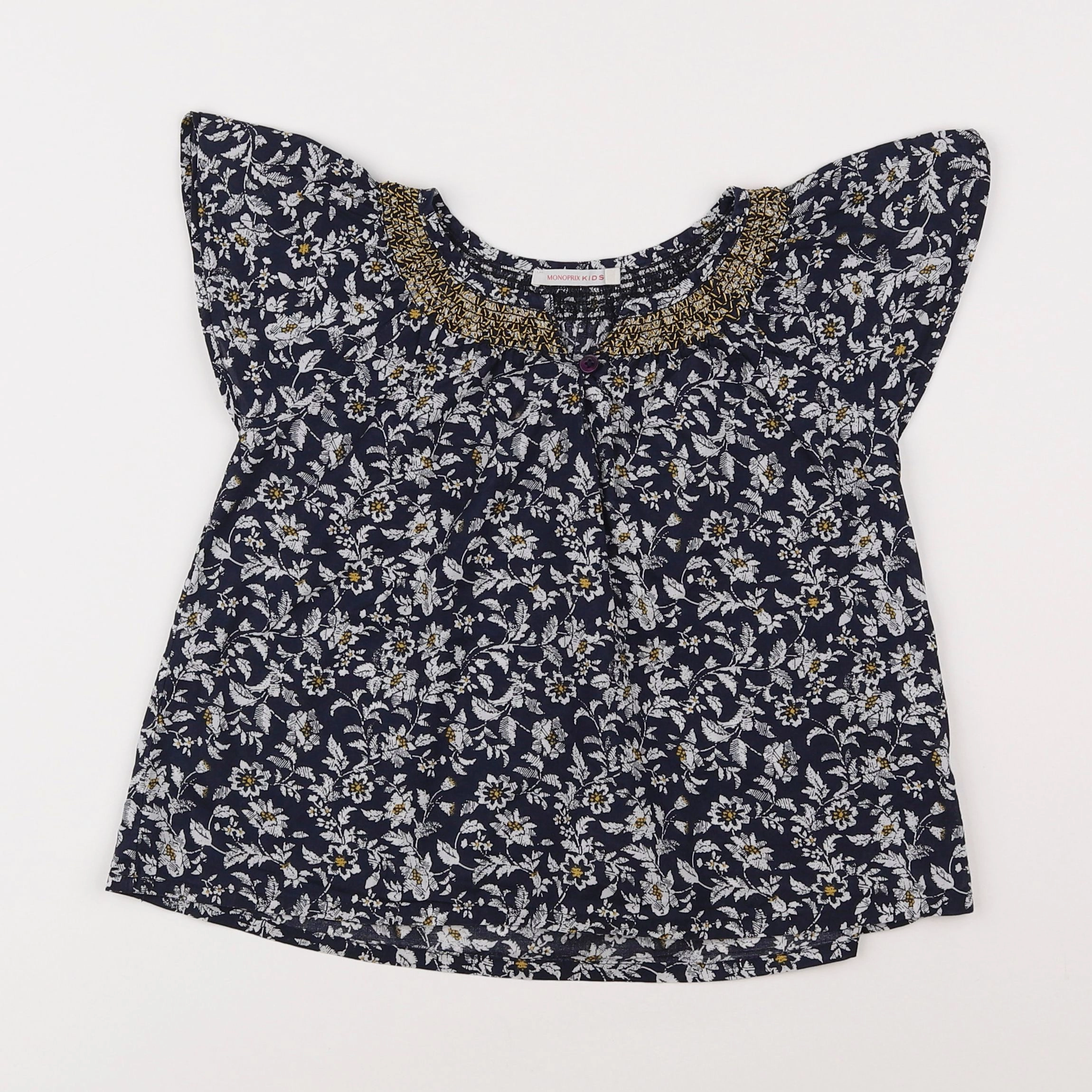 Monoprix - blouse bleu - 5 ans