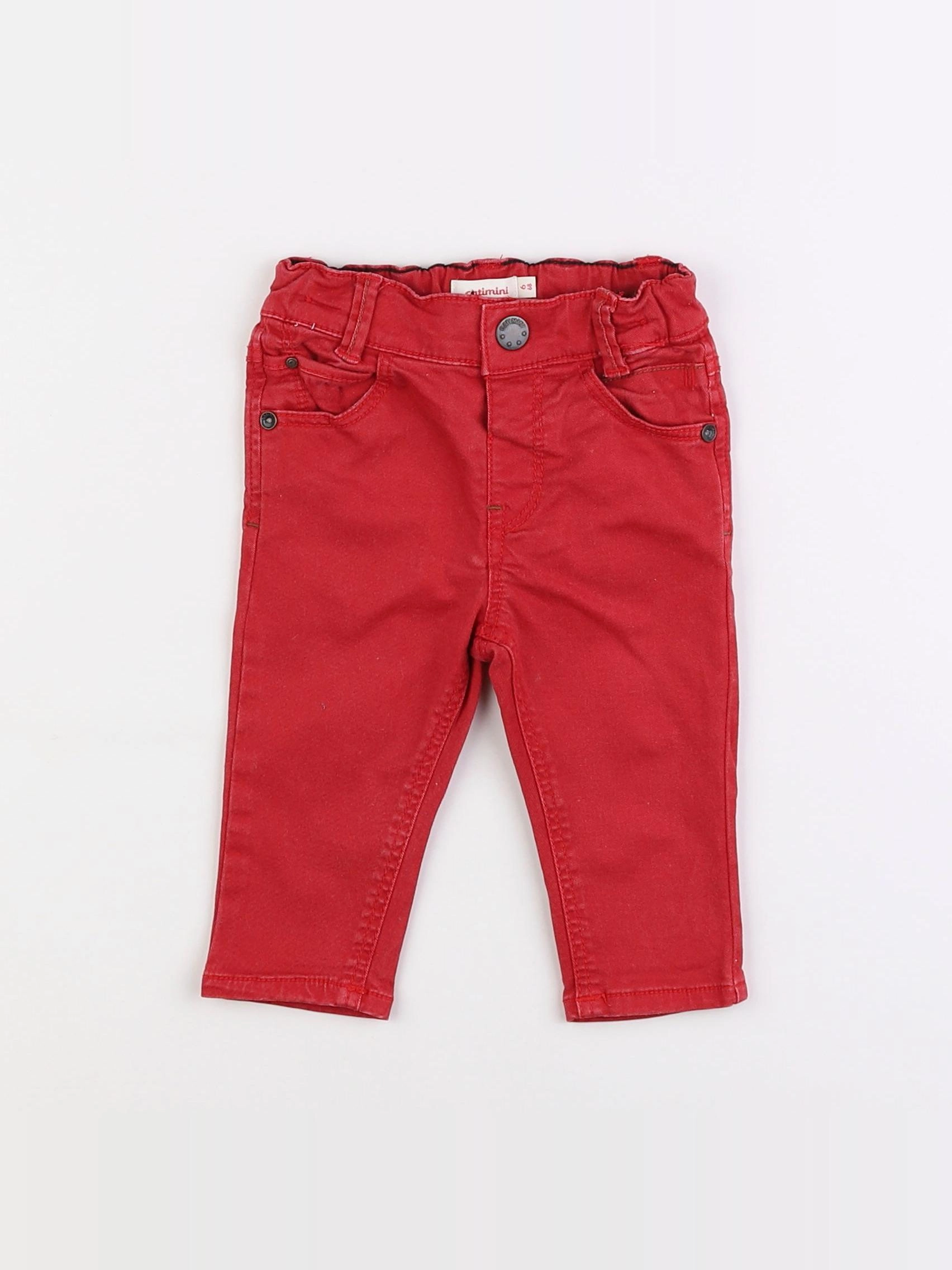 Catimini - jean rouge - 6 mois