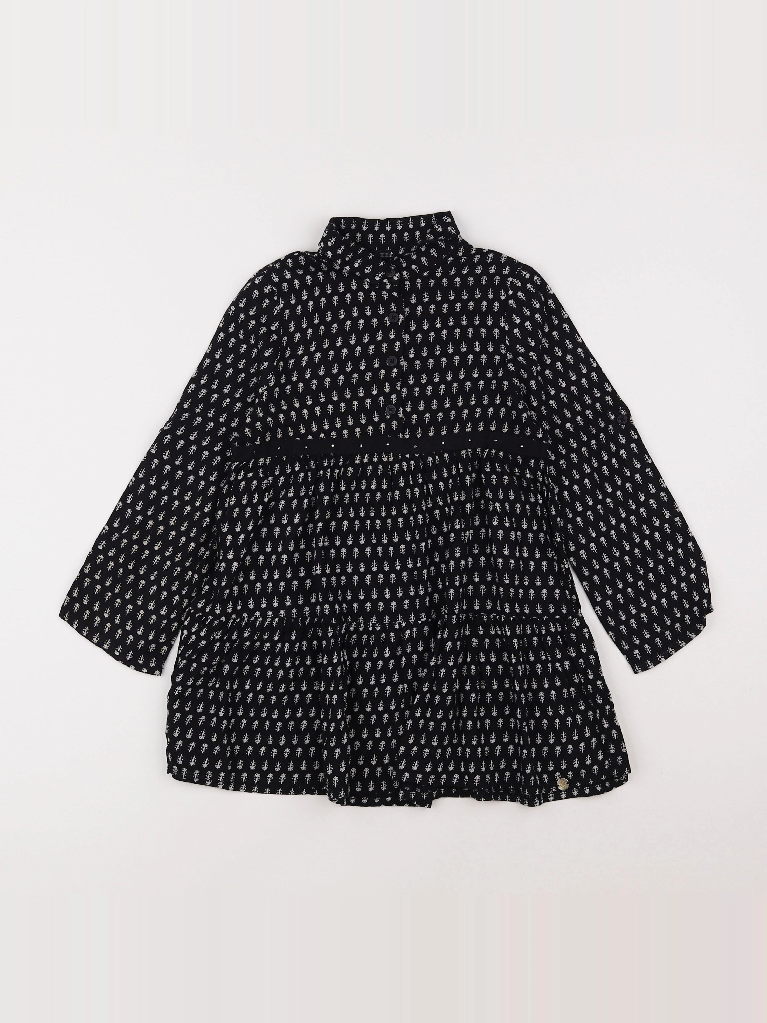 IKKS - robe noir - 4 ans
