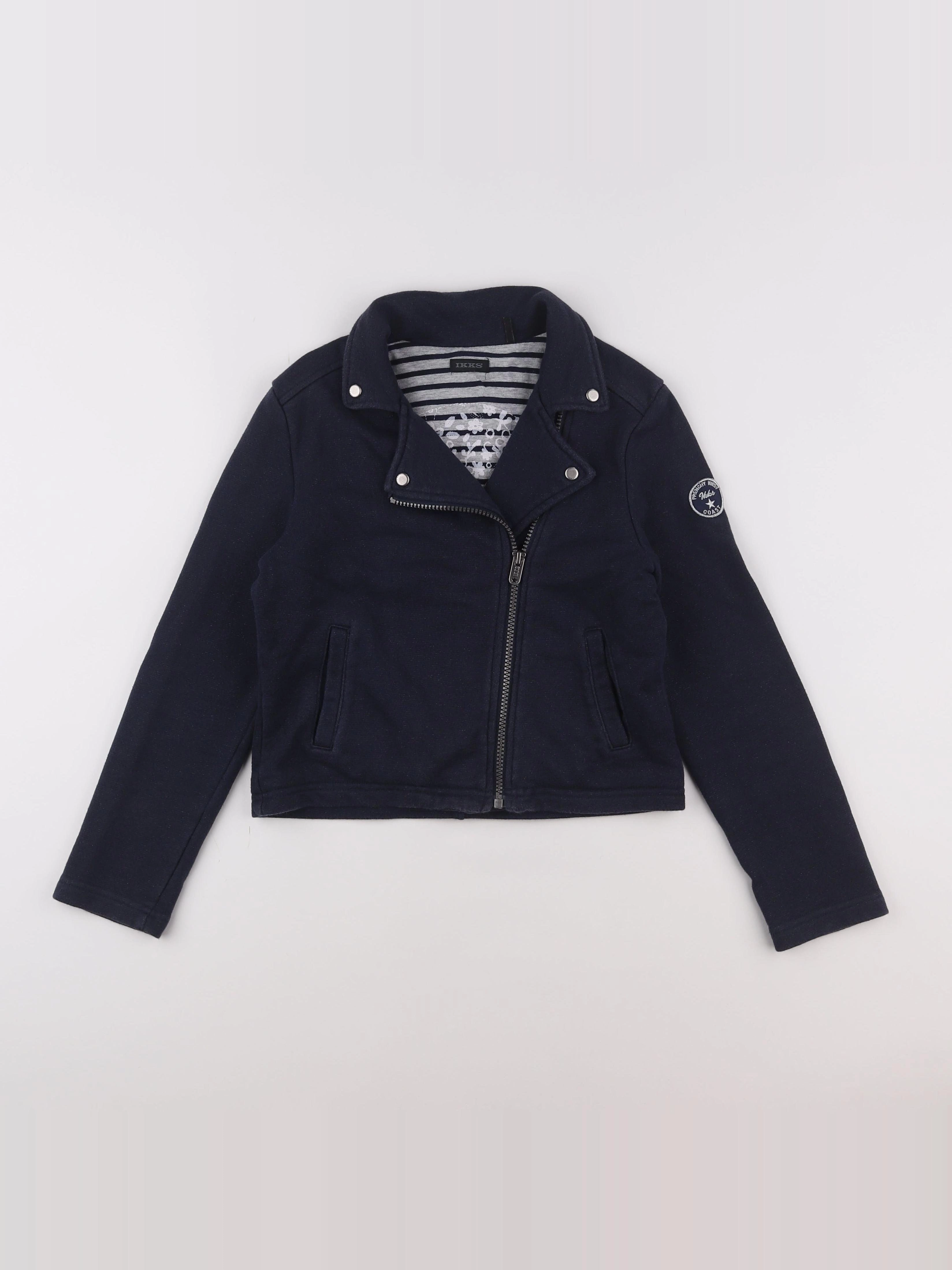 IKKS - veste bleu, argent - 10 ans