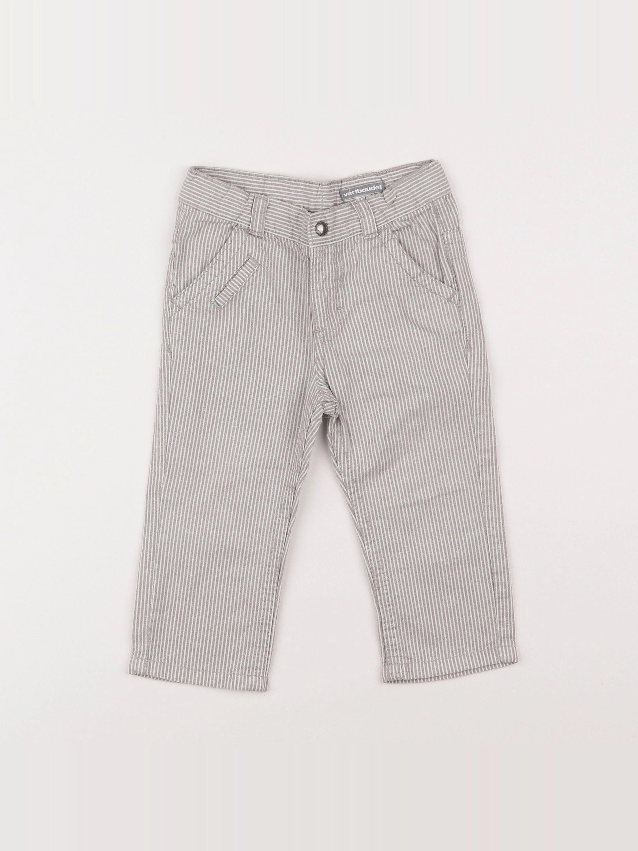 Vertbaudet - pantalon marron - 18 mois