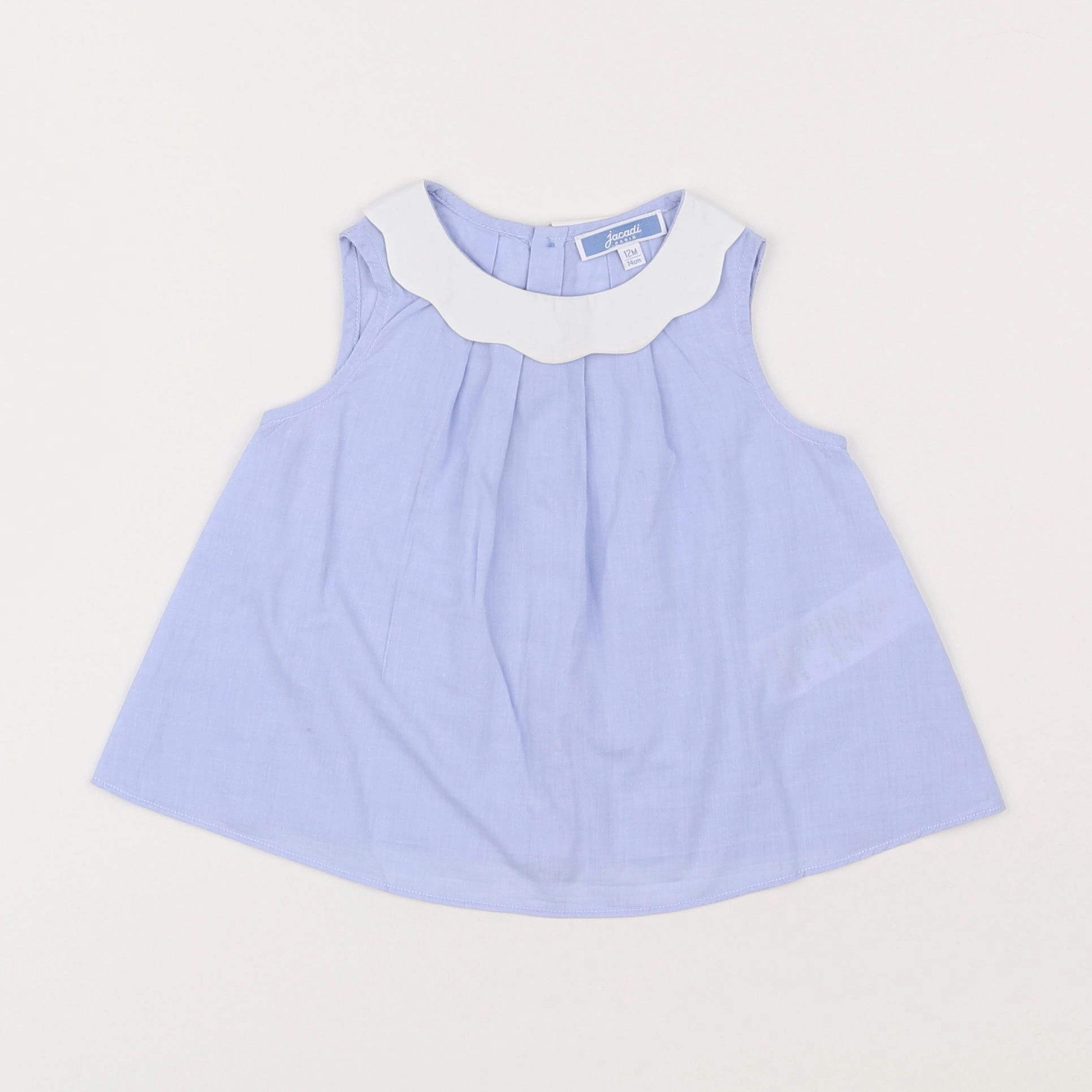 Jacadi - blouse bleu - 12 mois