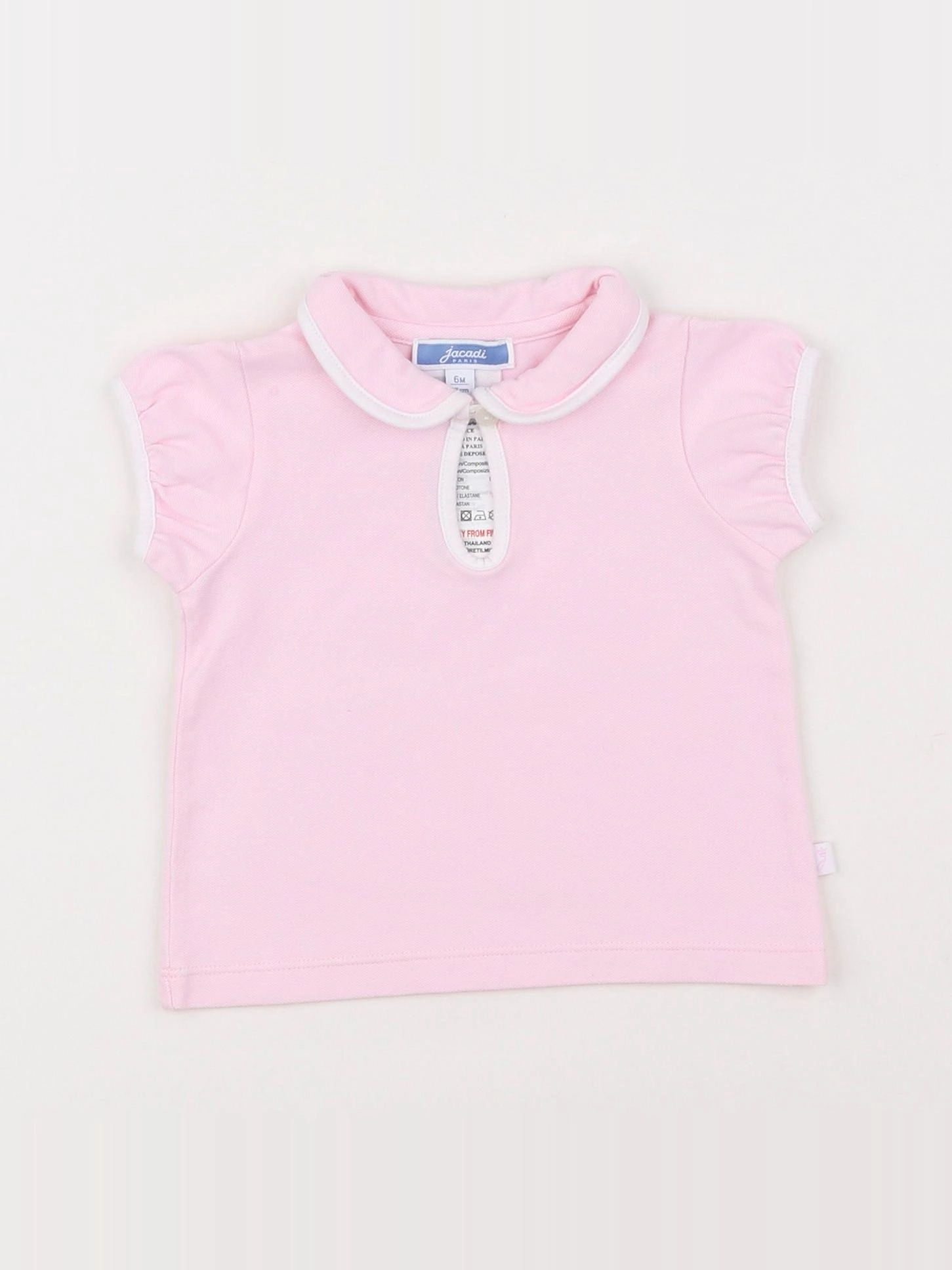 Jacadi - polo rose - 6 mois