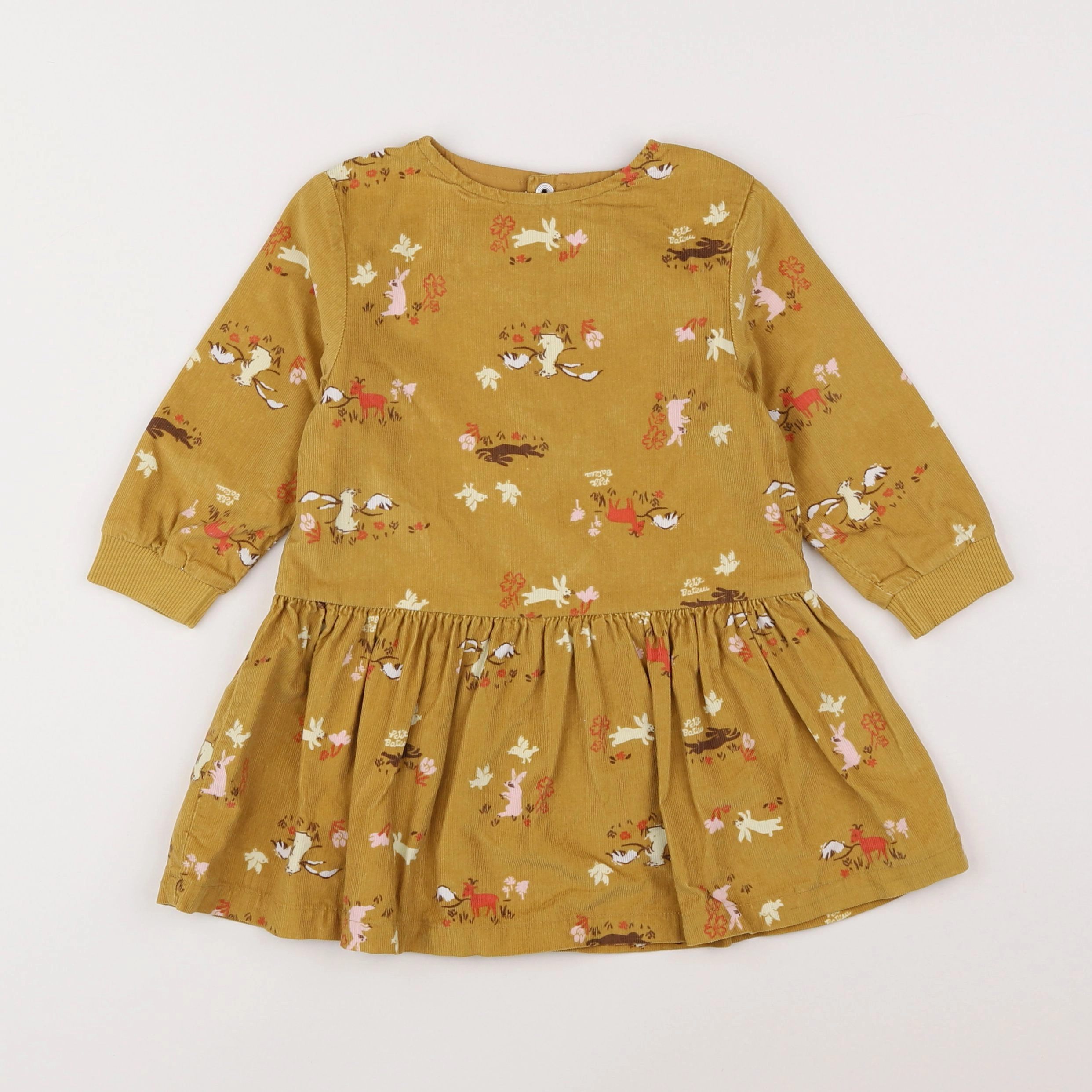 Petit Bateau - robe jaune - 18 mois