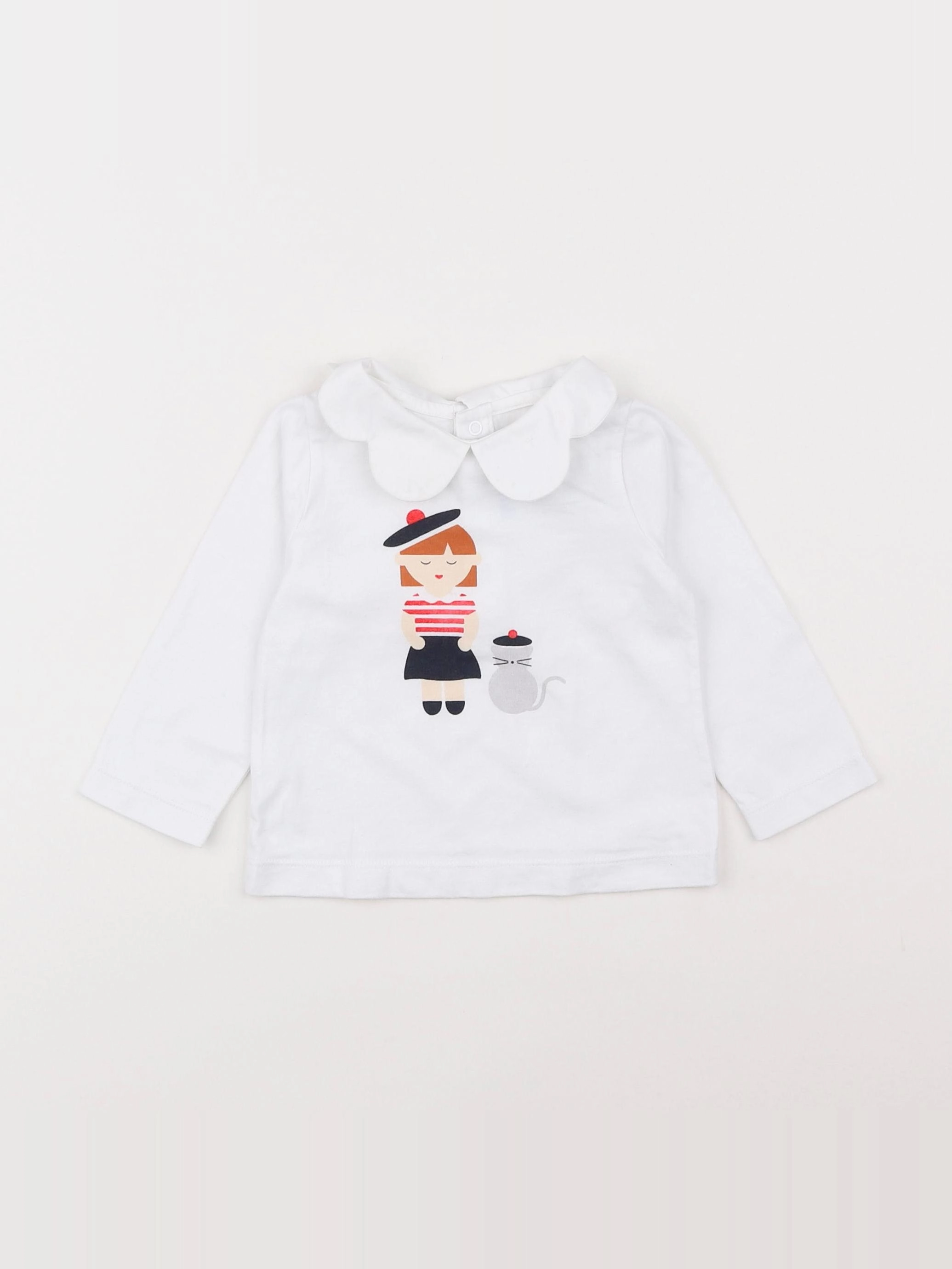 Jacadi - tee-shirt blanc - 12 mois