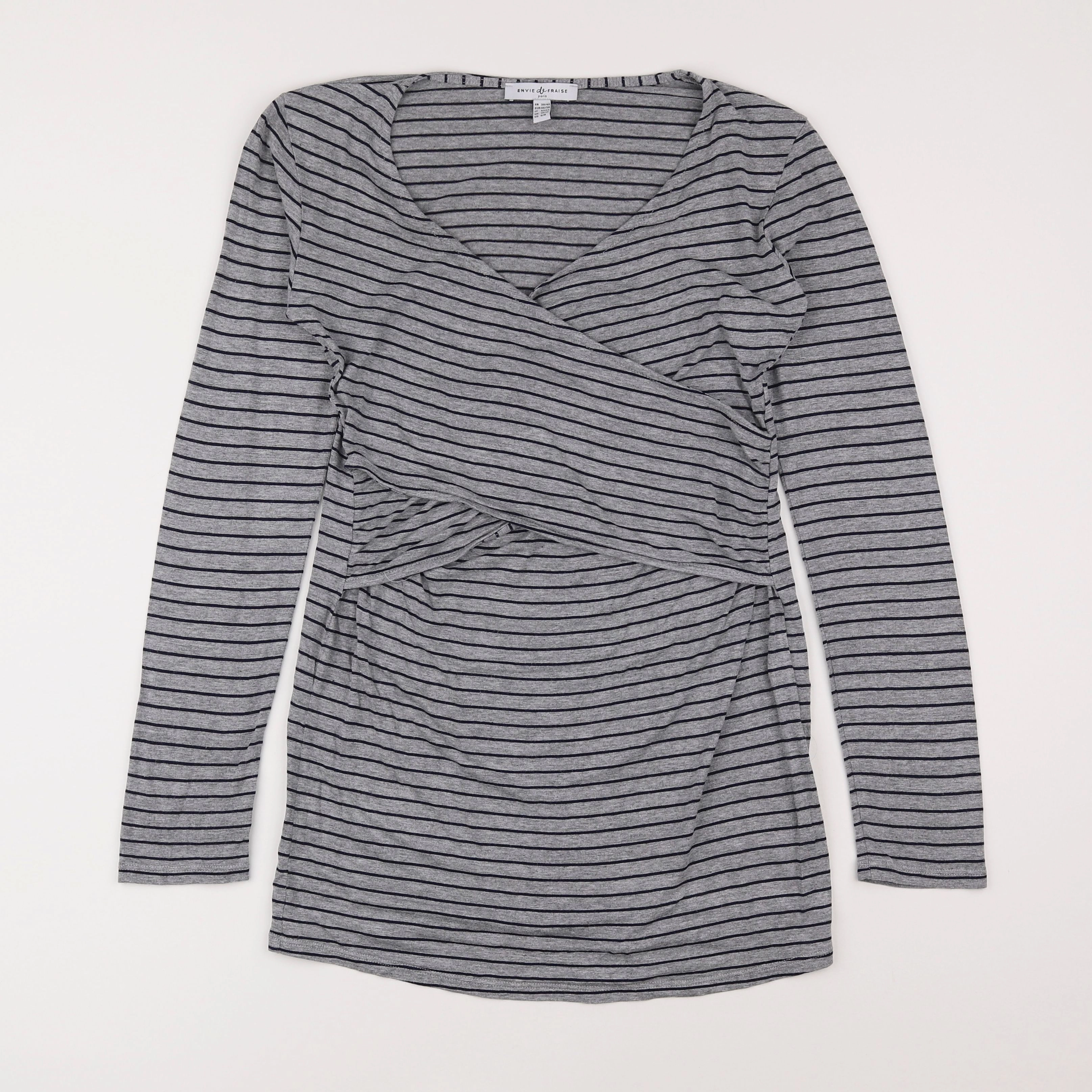Envie de fraise - tee-shirt grossesse gris - 38 à 40