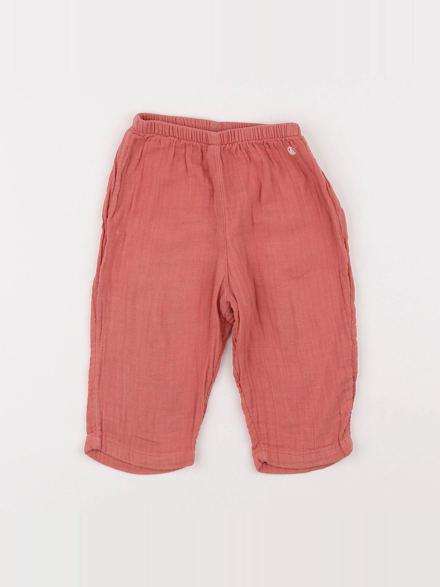 Petit Bateau - pantalon rose - 12 mois